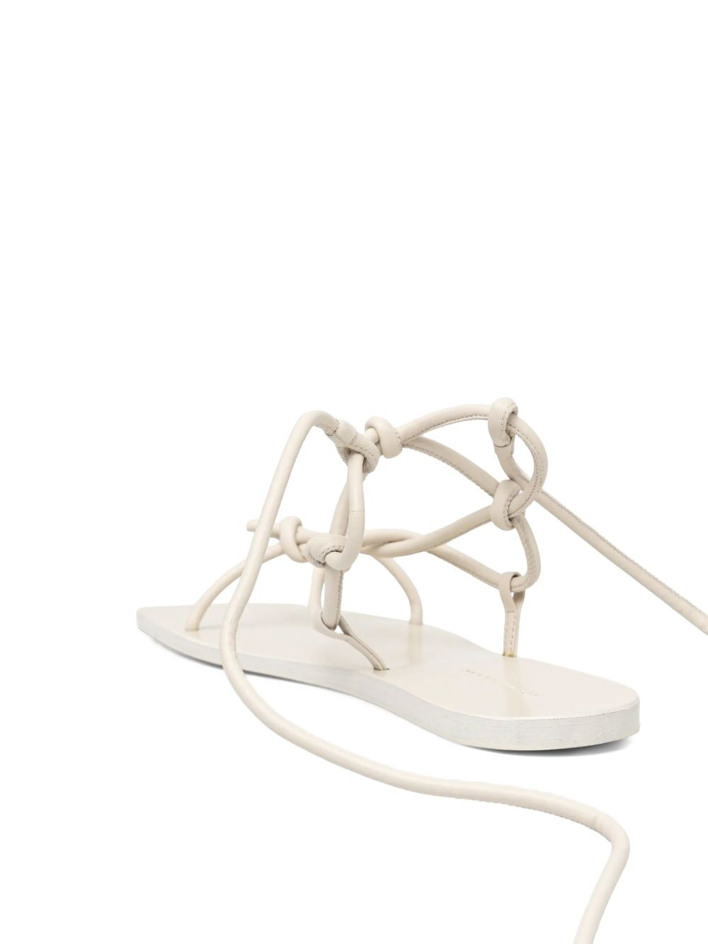 Penta knotted leather lace-up sandals - 3