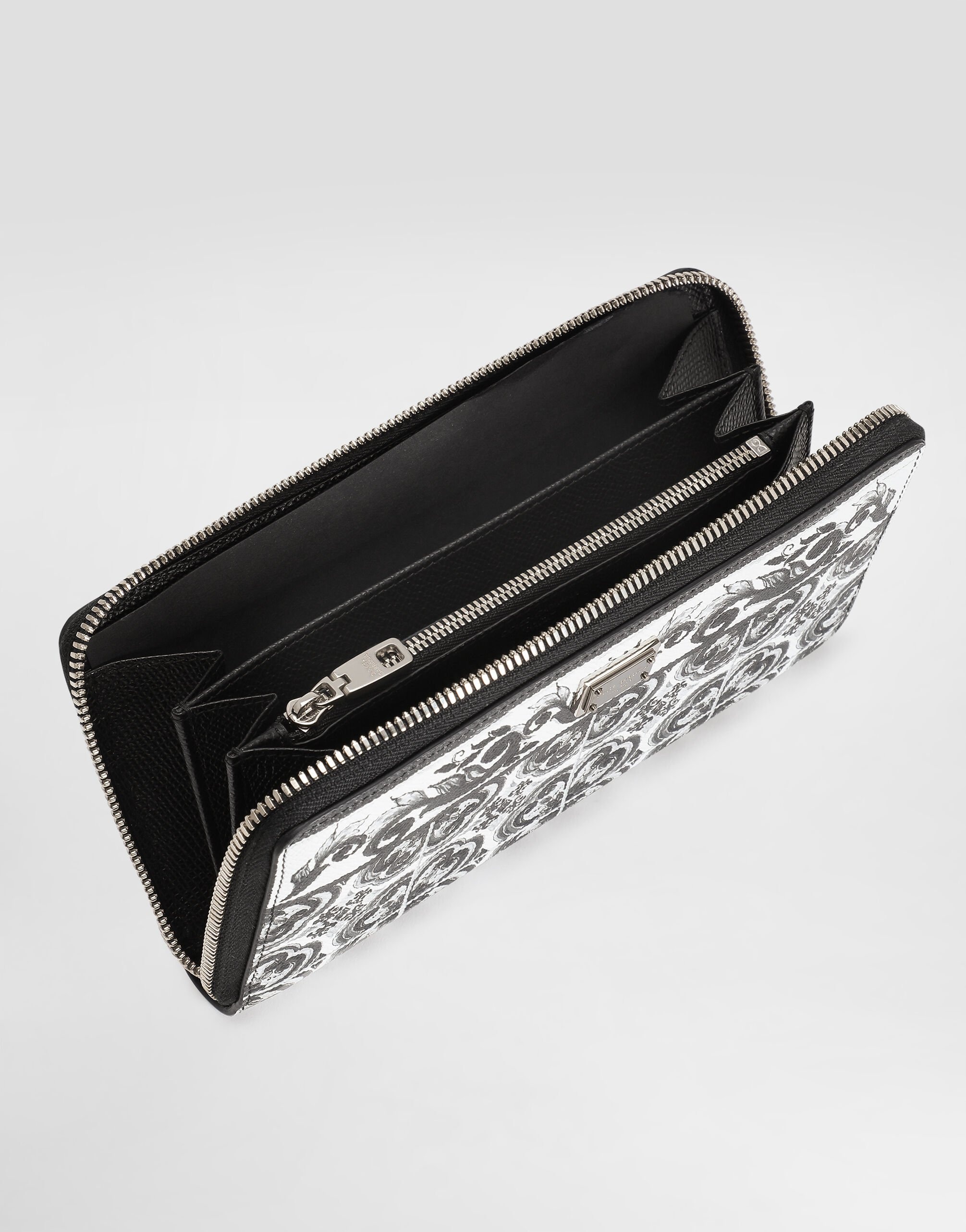Majolica-print calfskin wallet - 4