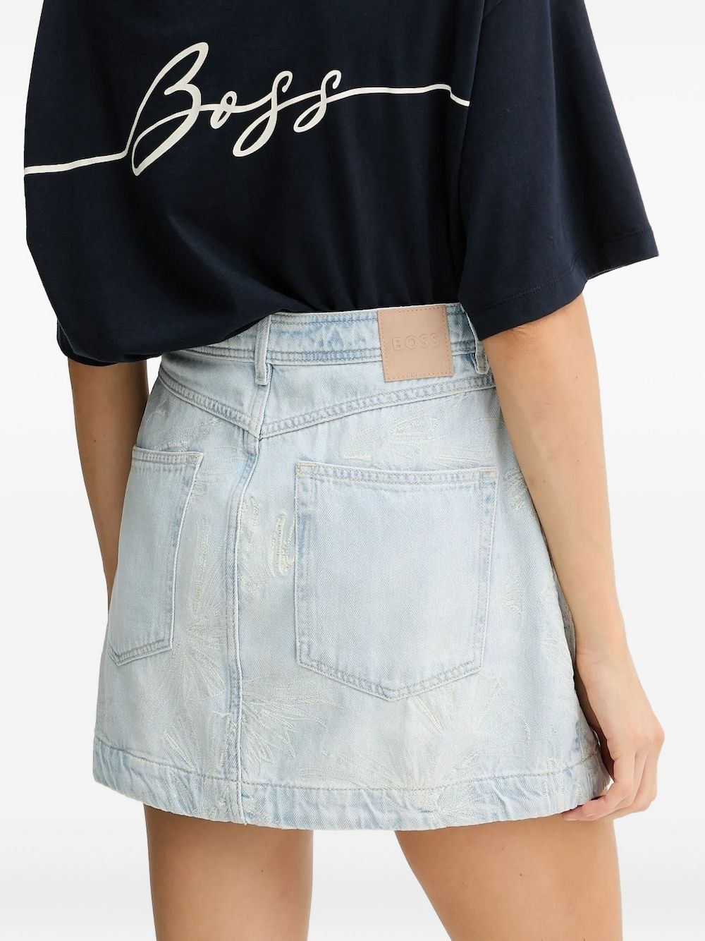 denim mini skirt - 2
