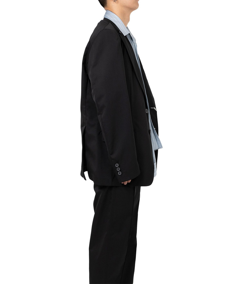 Mix Layered Wool Gabardine Jacket 6