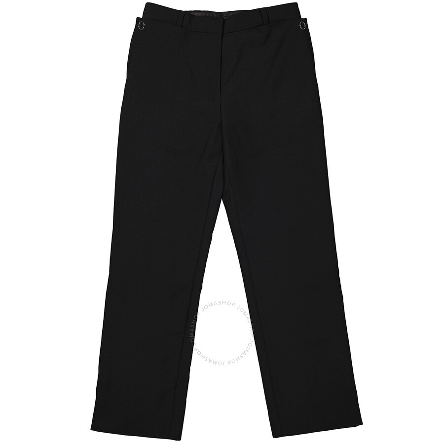 Burberry Black Pocket Detail Wool Mohair Tailored Trousers - 1