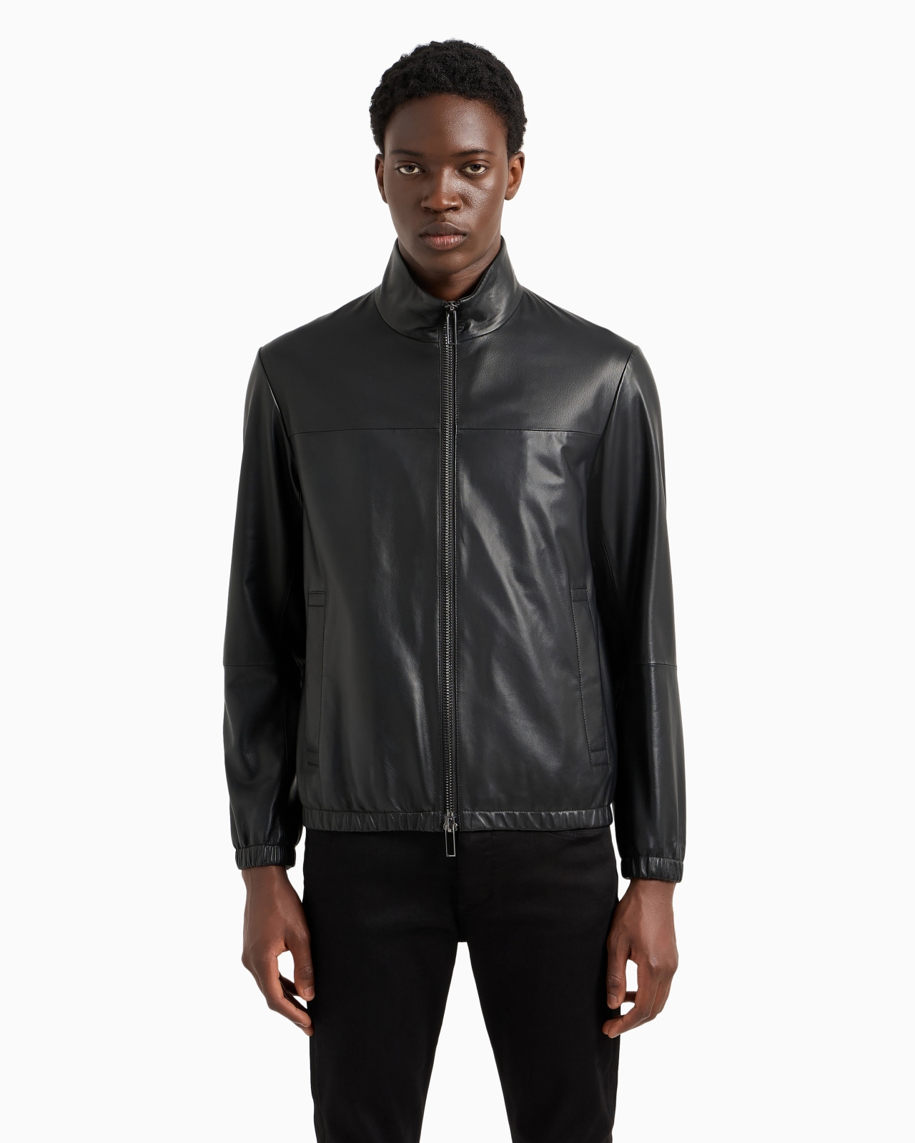 Semi-aniline nappa lambskin blouson with full-length zip - 4