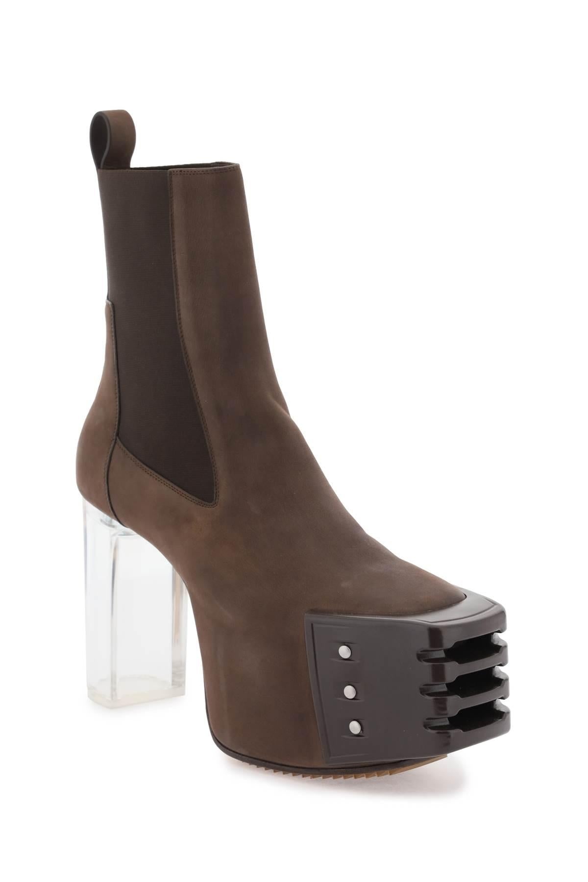 Platform heeled ankle boots - 4