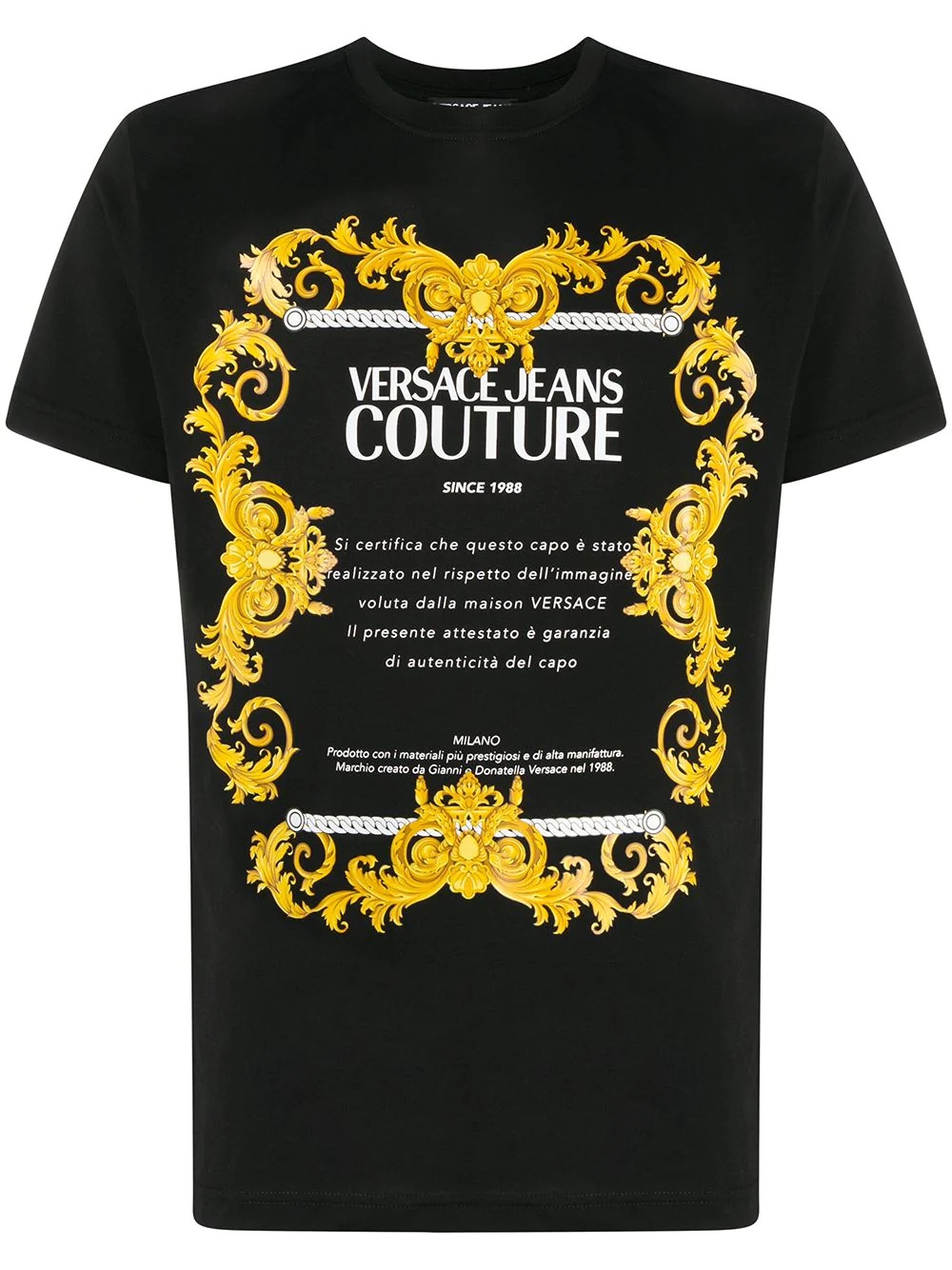 baroque print logo T-shirt - 1