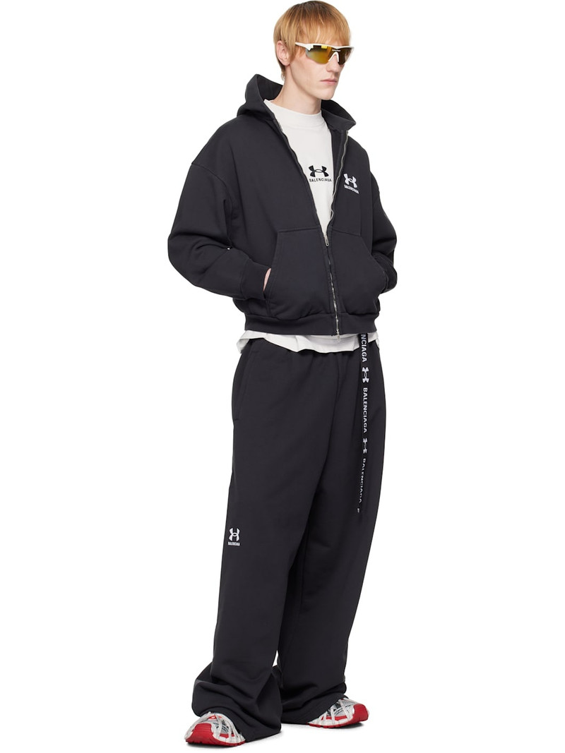BALENCIAGA Black Under Armour Edition Zip-Up Hoodie outlook