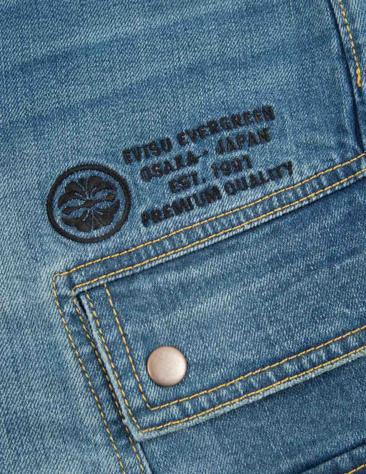 CARGO POCKET DENIM SHORTS - 10