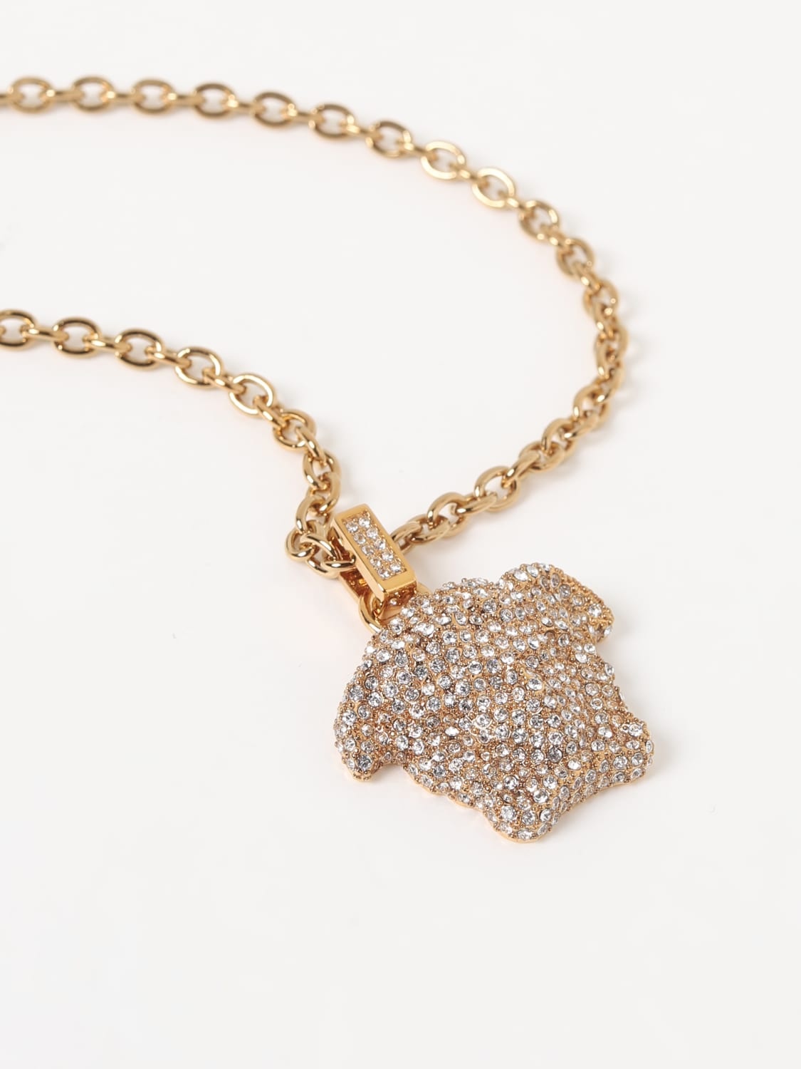Versace brass necklace with rhinestone Medusa - 2