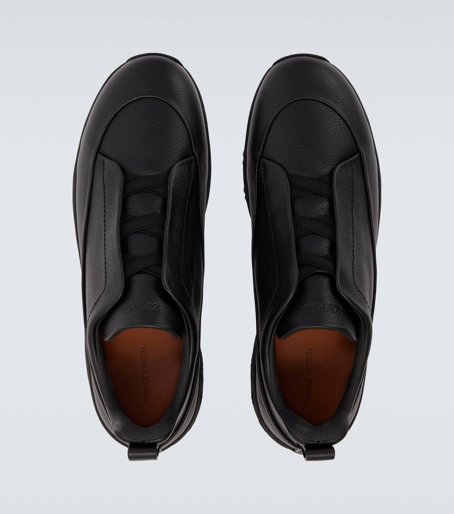 Triple Stitch leather sneakers - 4