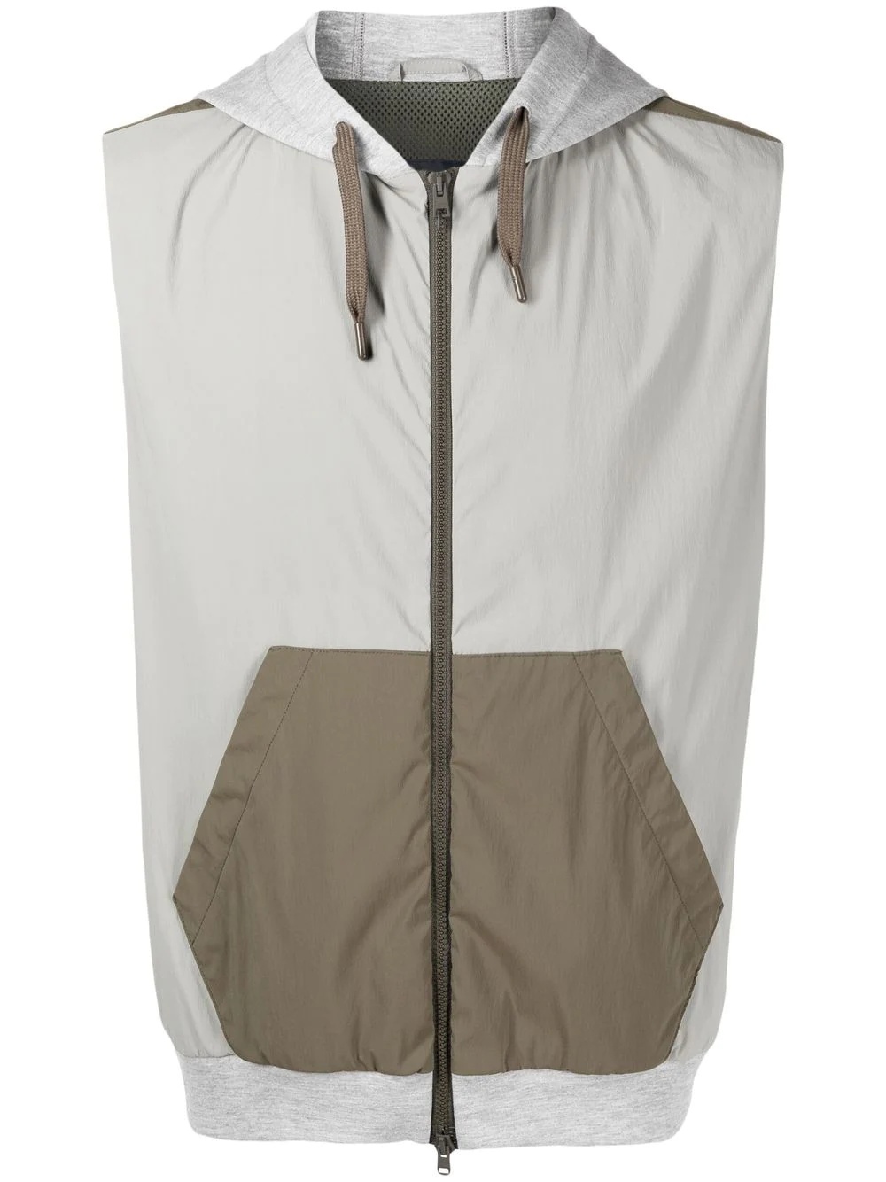 panelled hooded gilet - 1