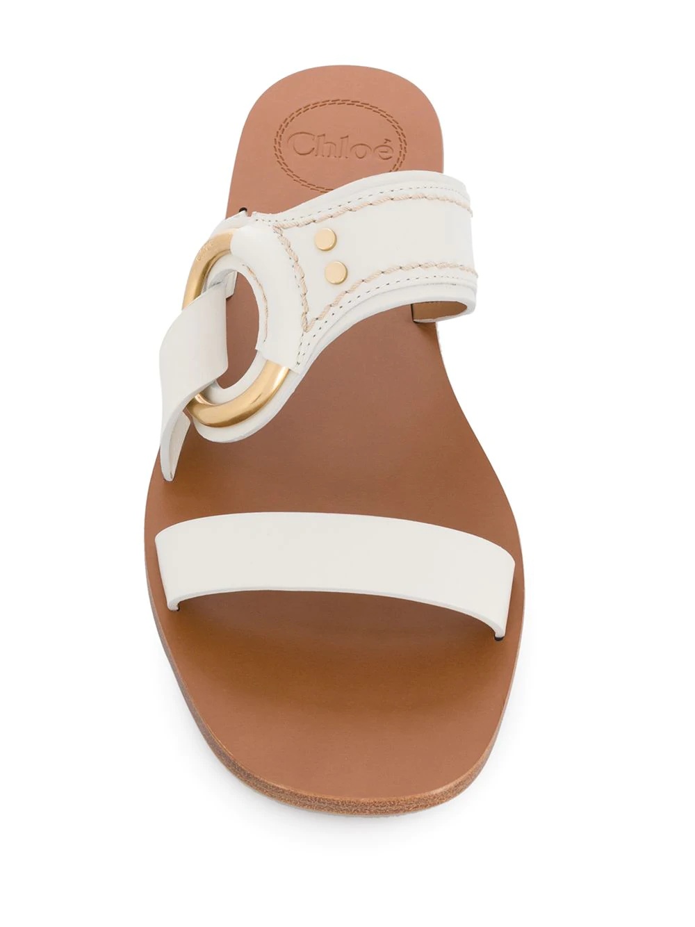 leather strap flip flops  - 4