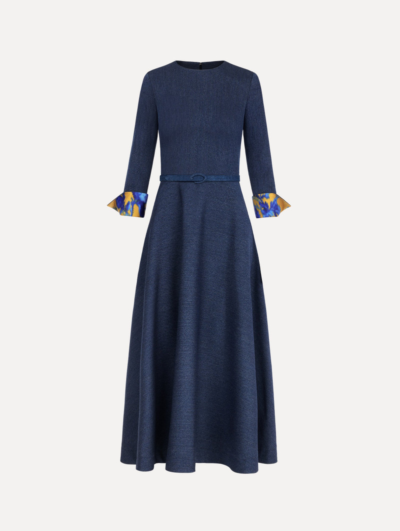 PEONY CUFF WOOL DRESS 1