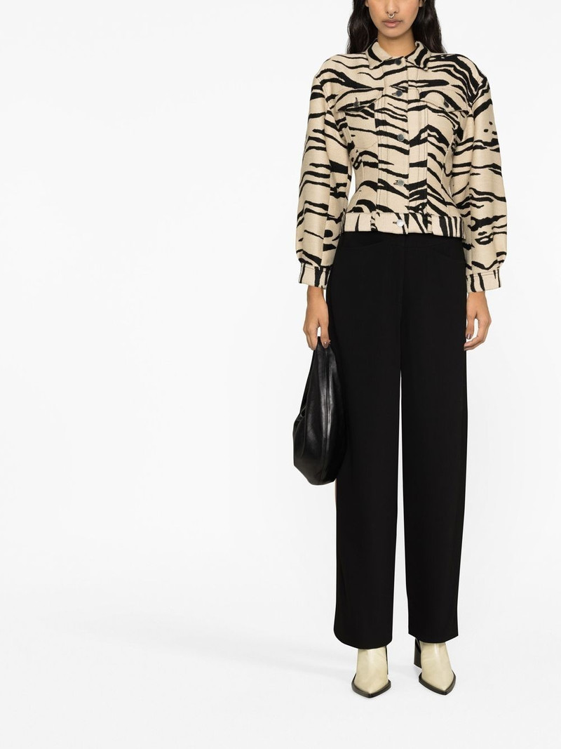KHAITE high-waisted straight leg trousers outlook