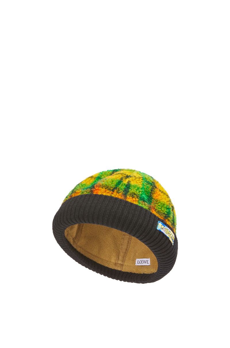 Fleece beanie in wool and polyester 1