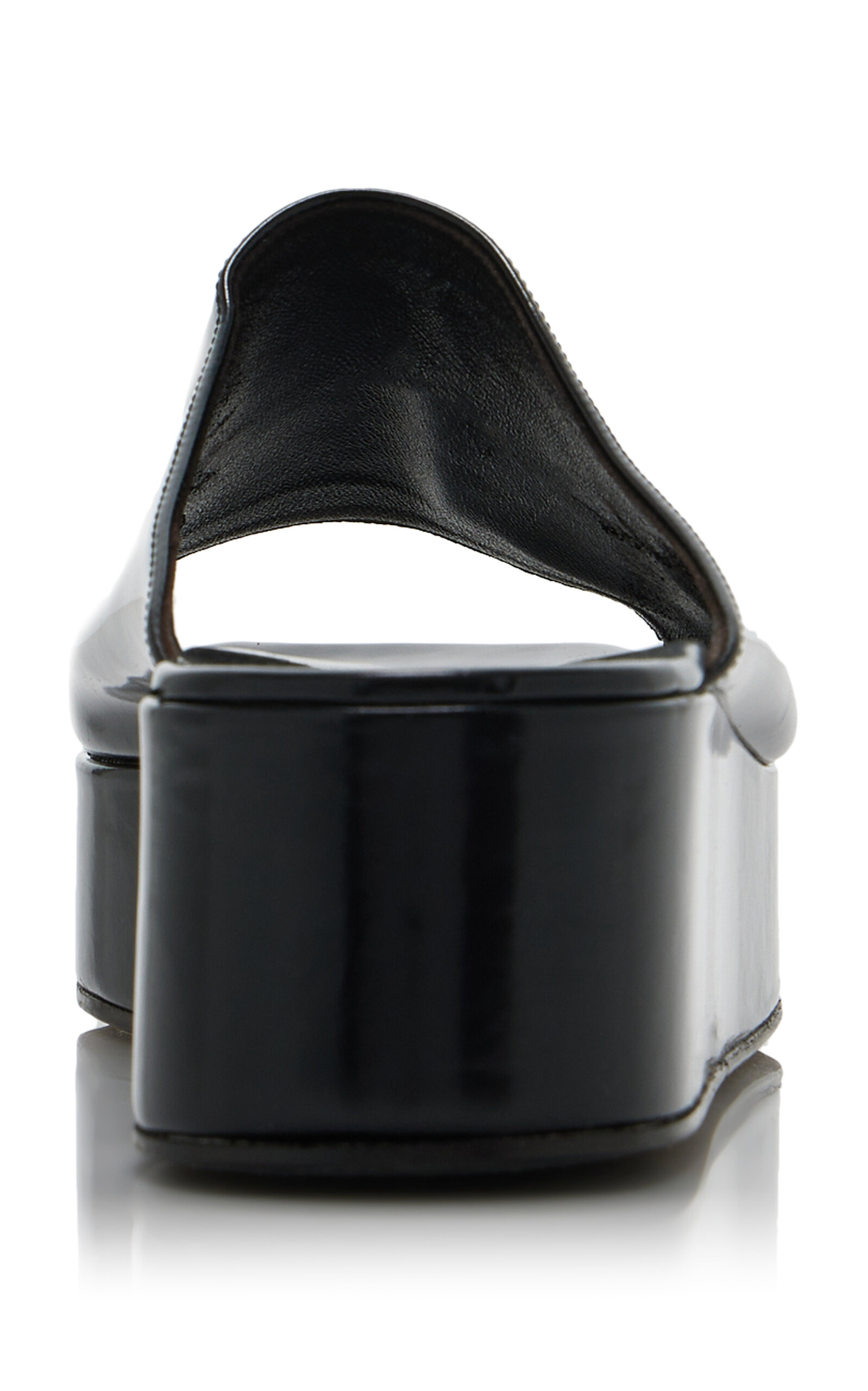 Emi Leather Platform Sandals black - 5