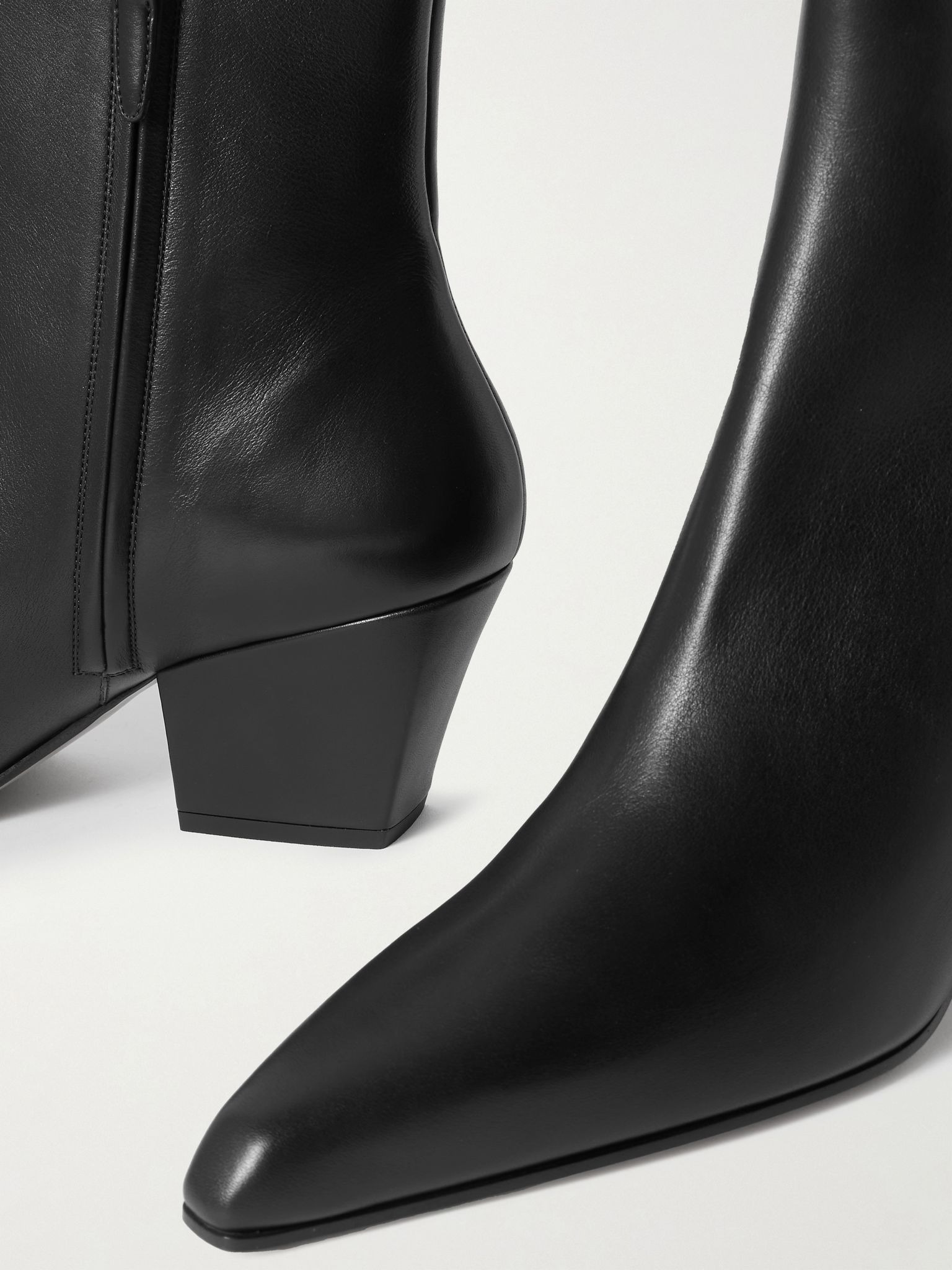Jane leather ankle boots Black - 4