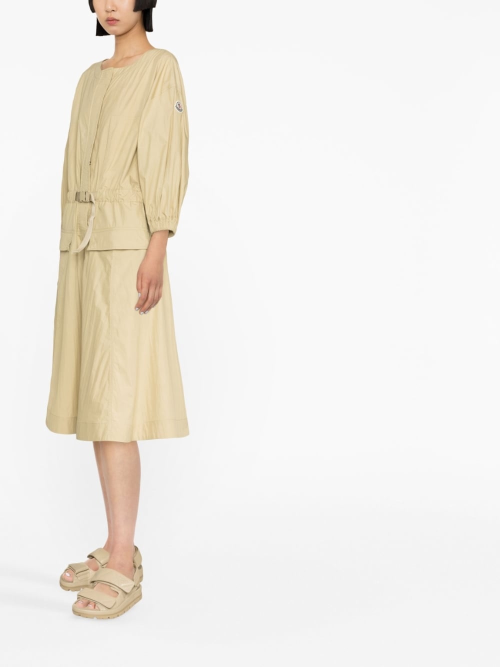belted waist midi dress - 4