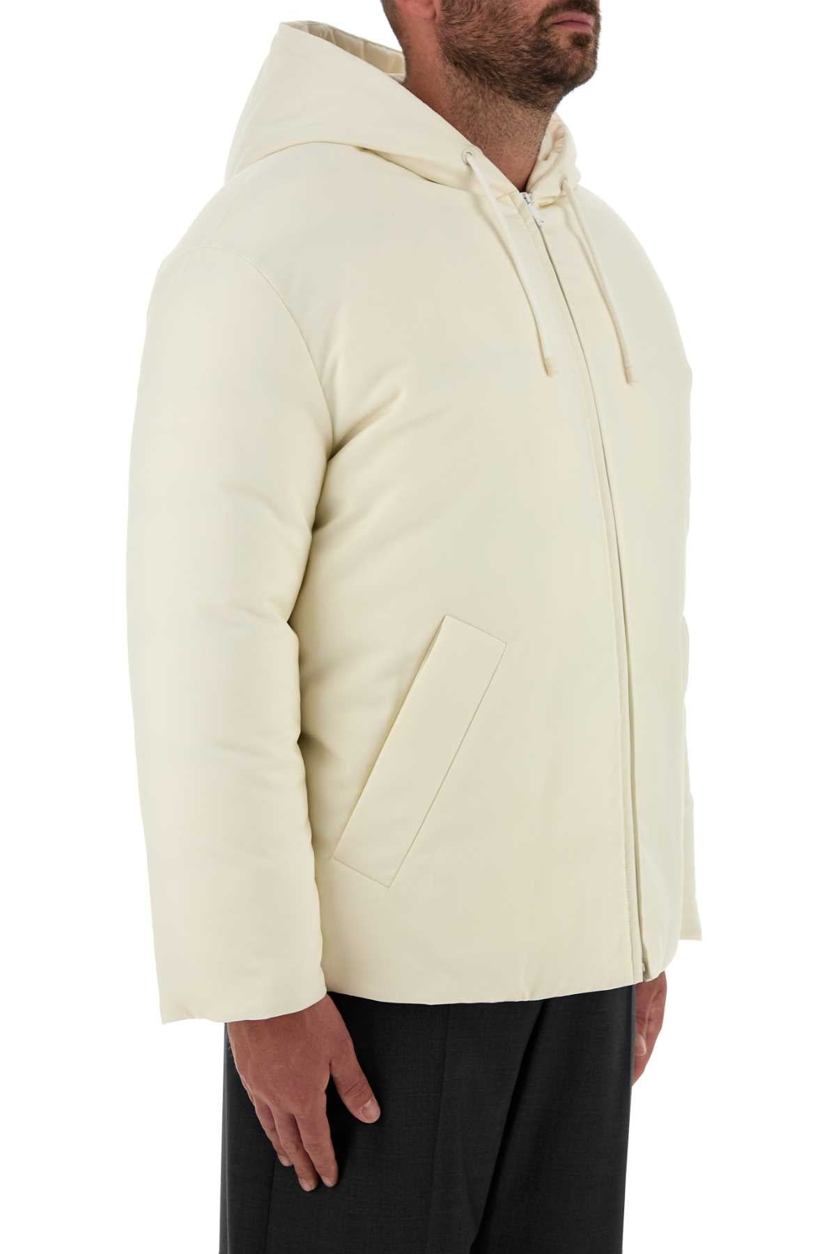 Valentino Garavani Men Ivory Wool Blend Padded Jacket - 3