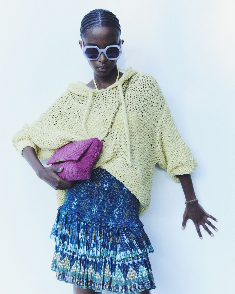 NAOMI COTTON AND LUREX SHORT SKIRT - 2