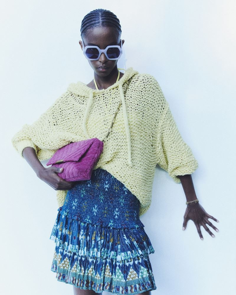 Isabel Marant Étoile NAOMI COTTON AND LUREX SHORT SKIRT outlook
