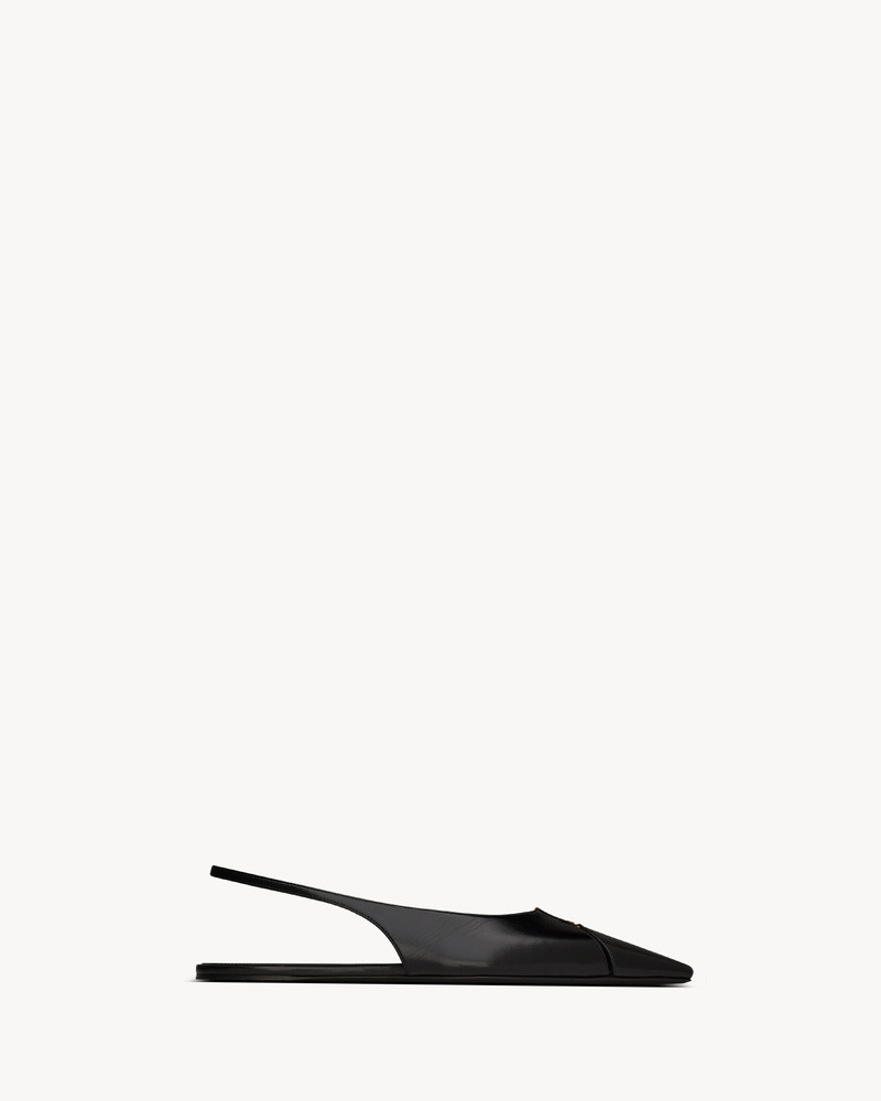 BABYLONE SLINGBACK FLATS IN SMOOTH LEATHER - 1