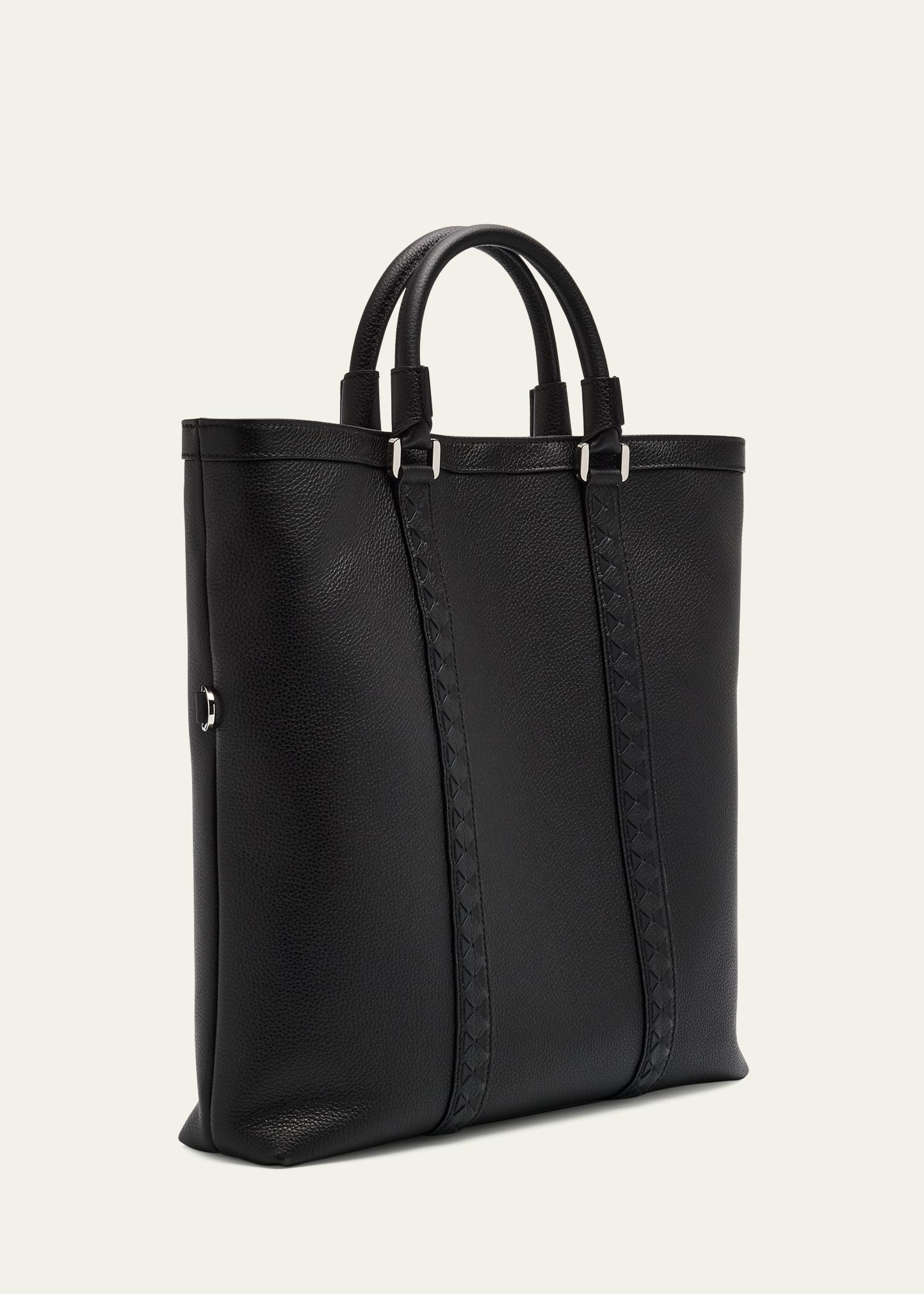 Men's Cachemire Leather Foldable Tote Bag - 3