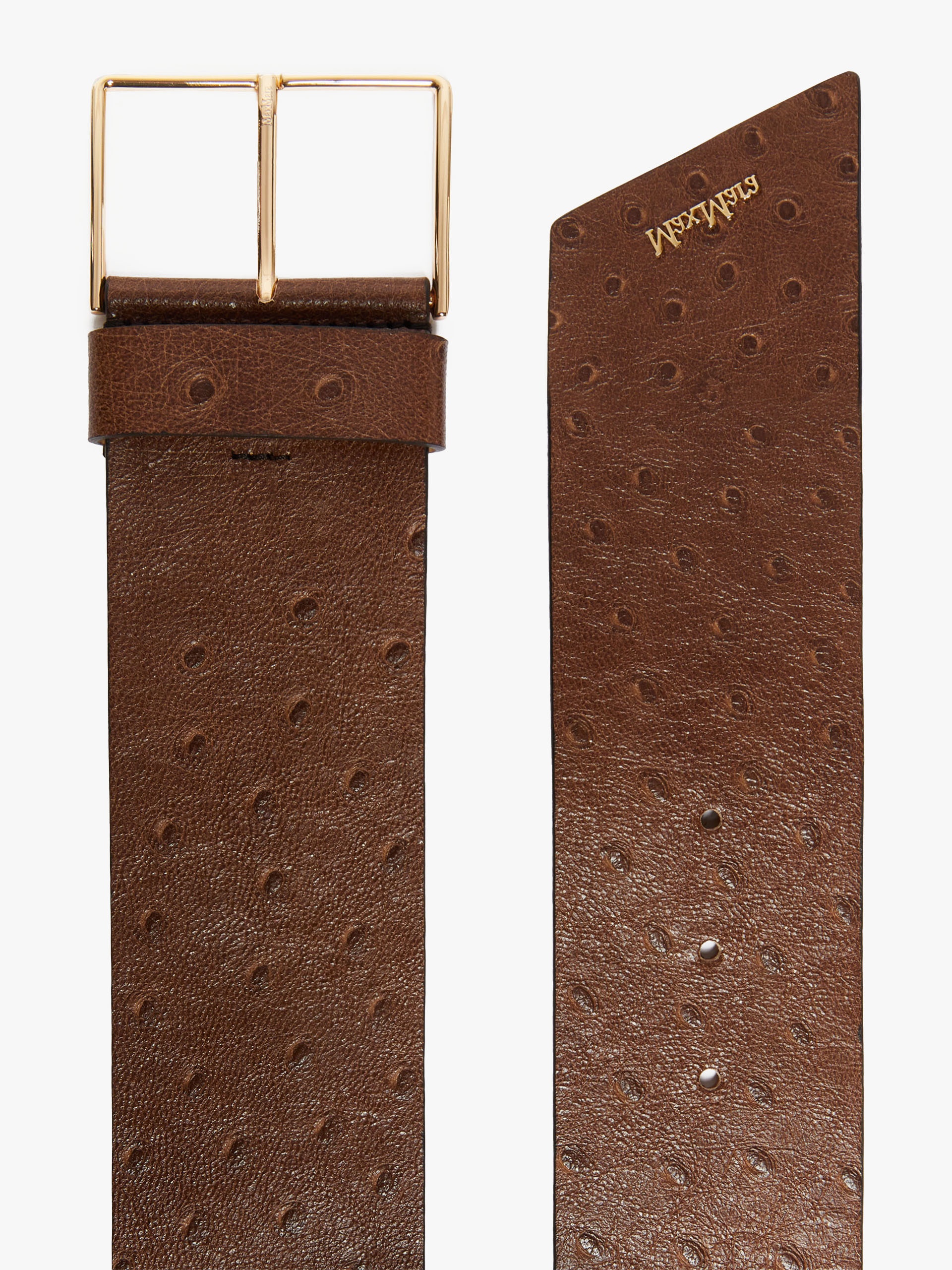 OSTRICH60 Ostrich-print leather belt - 2