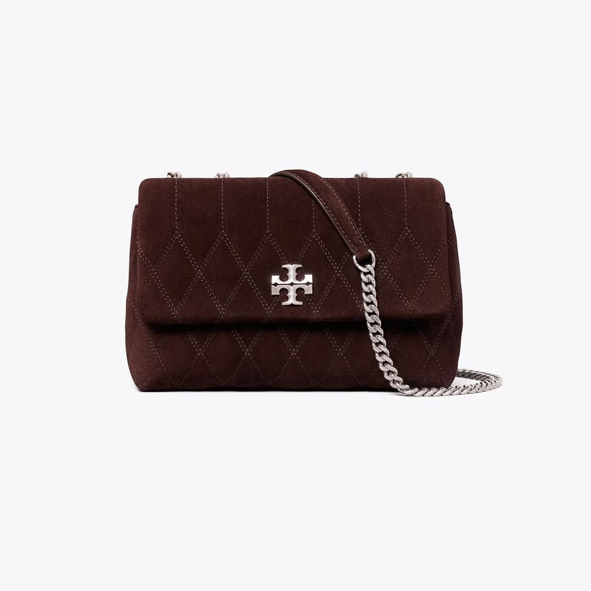 Small Kira Quilt Suede Shoulder Bag - 1
