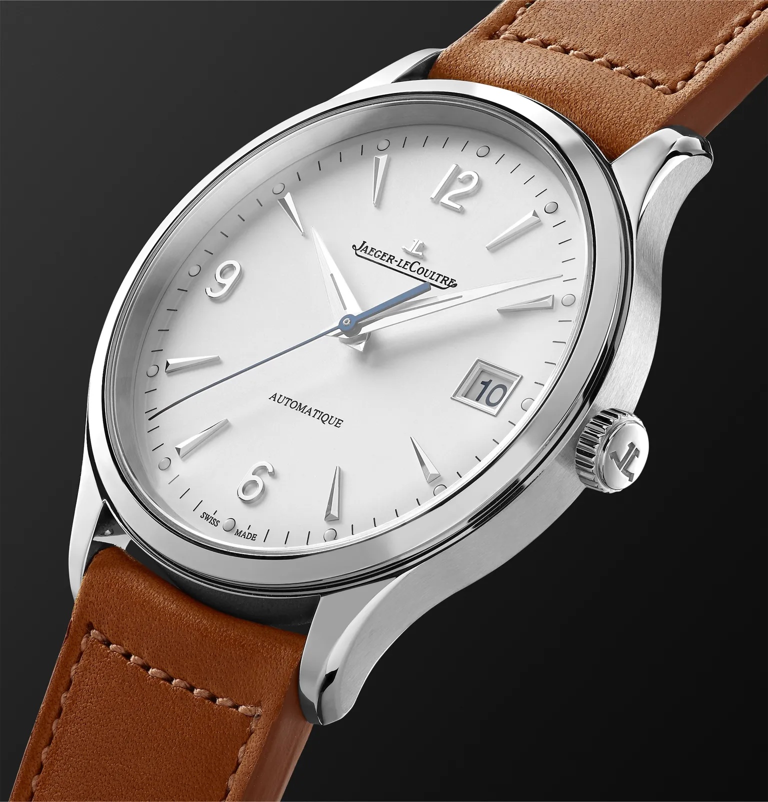 Master Control Date Automatic 40mm Stainless Steel and Leather Watch, Ref No. 4018420 - 4