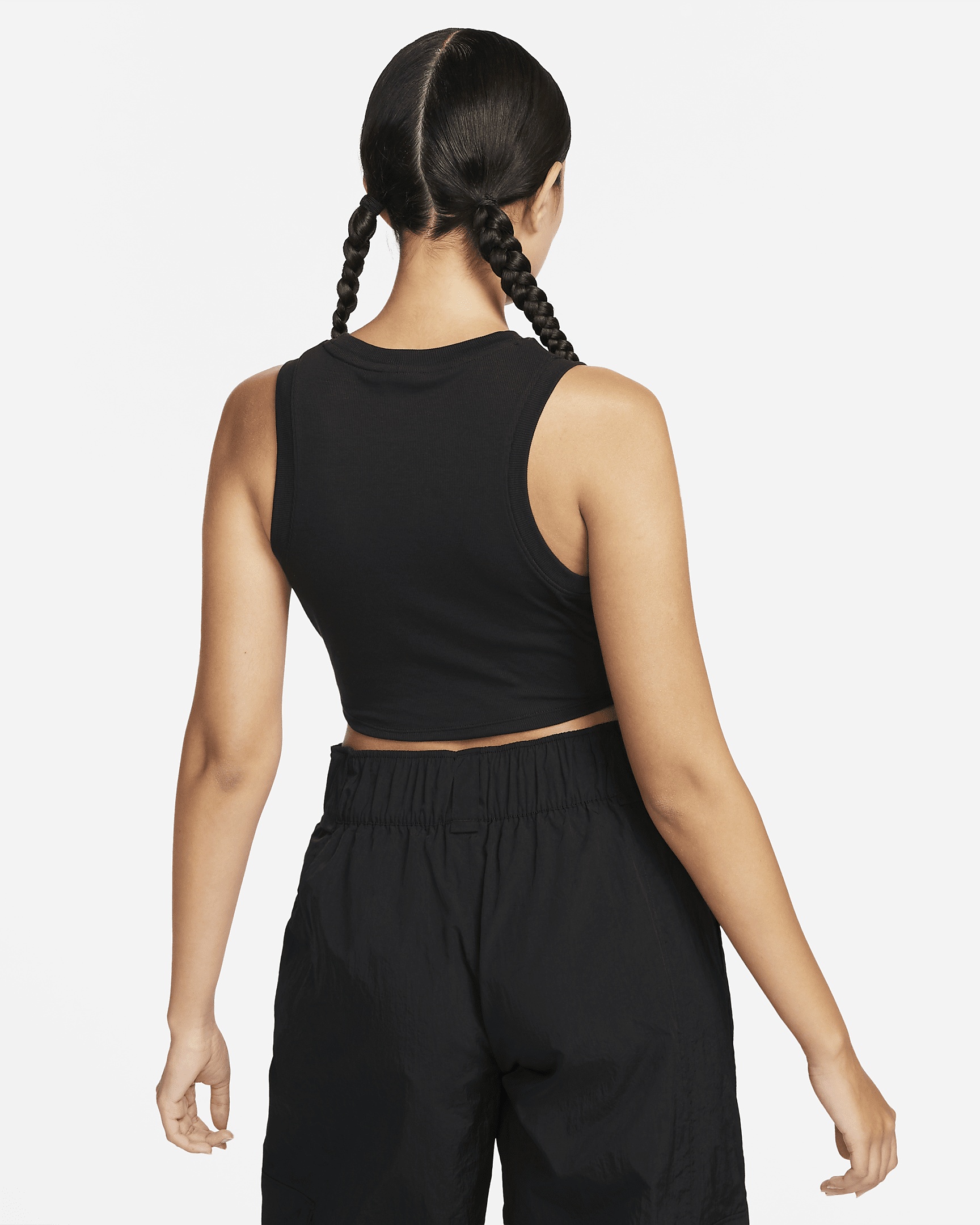 Women's Nike Sportswear Chill Knit Tight Cropped Mini-Rib Tank Top - 2