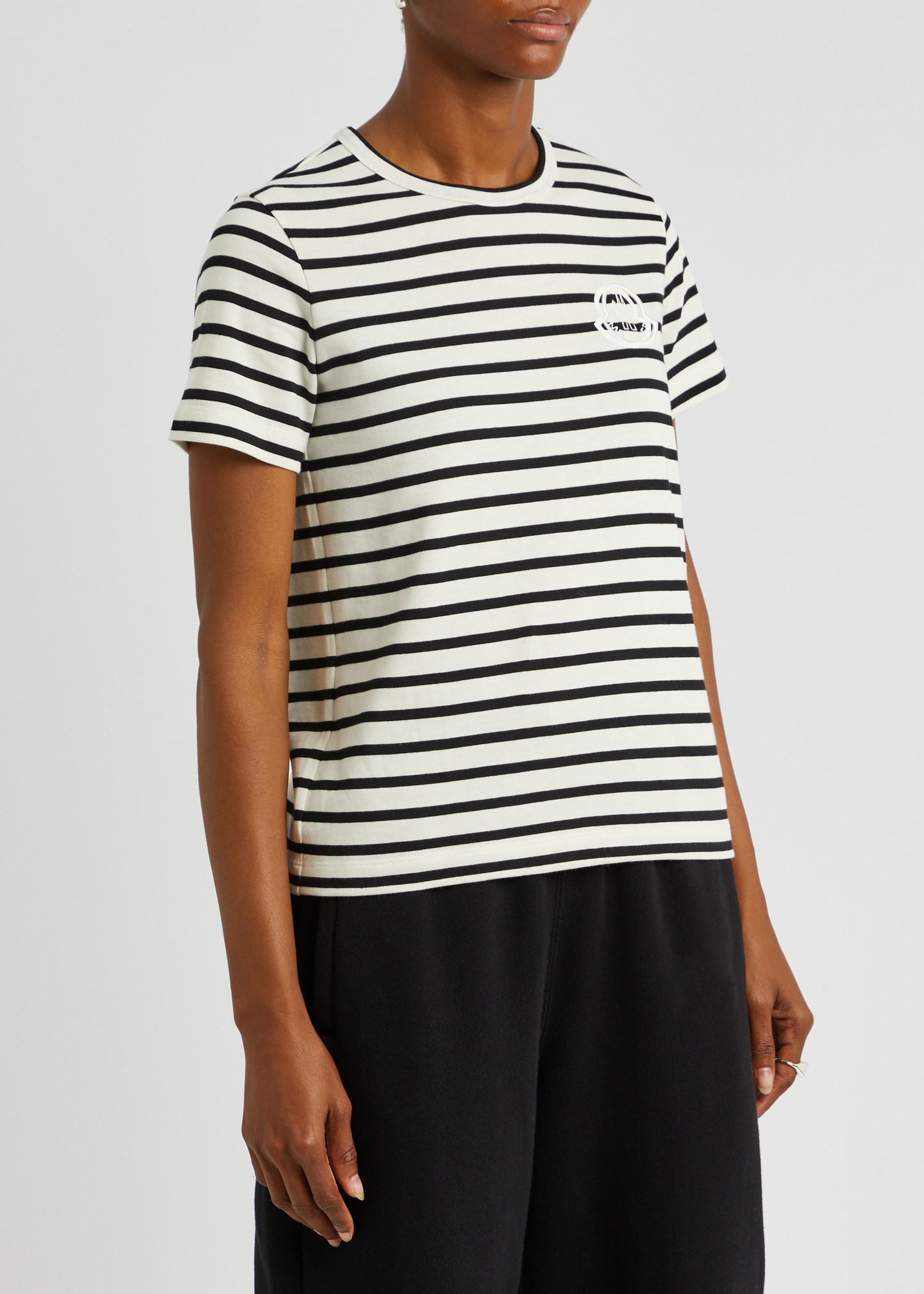 Striped logo-embroidered cotton T-shirt - 2
