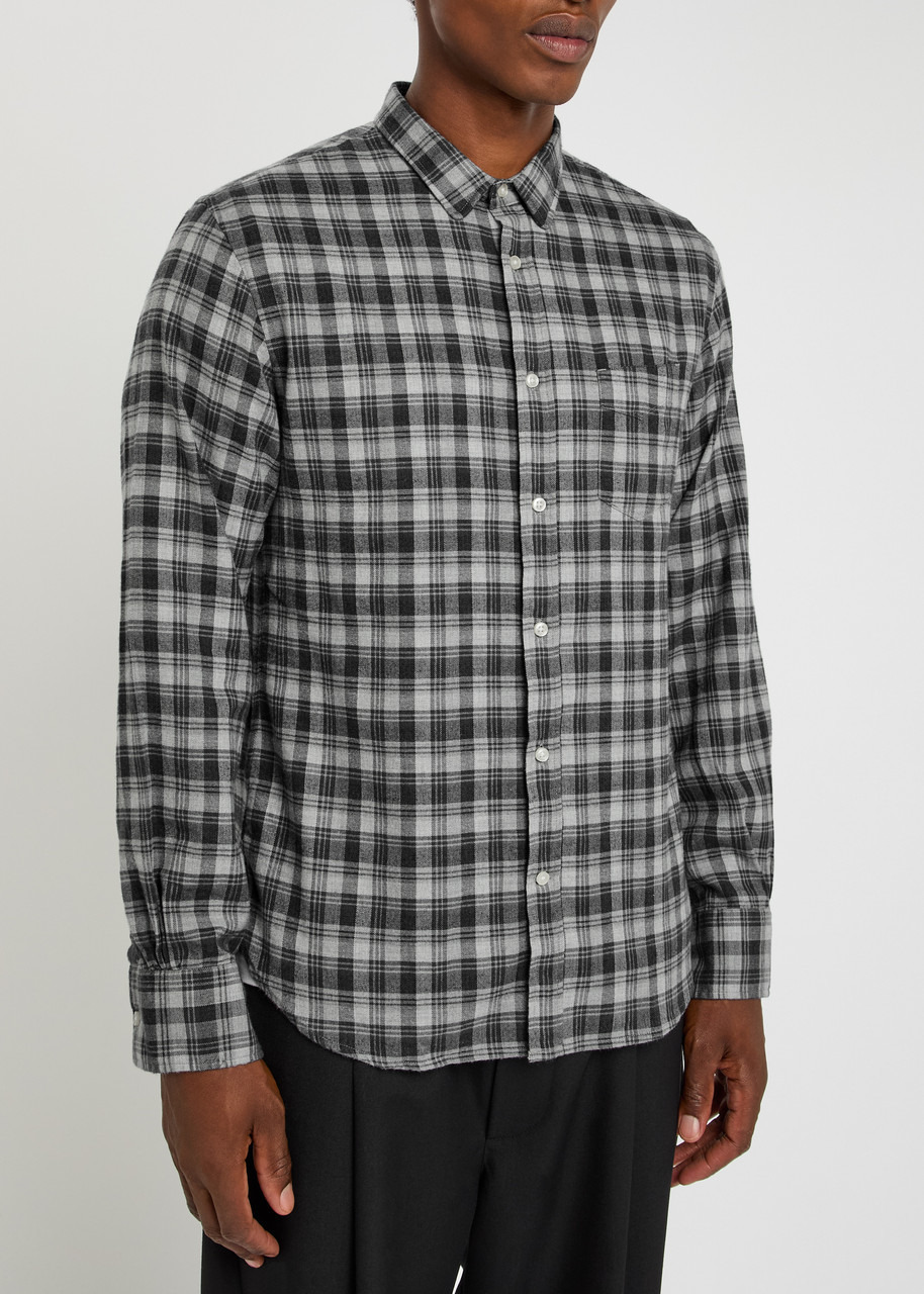 Officine Générale Lipp Checked Brushed Cotton Shirt - 2