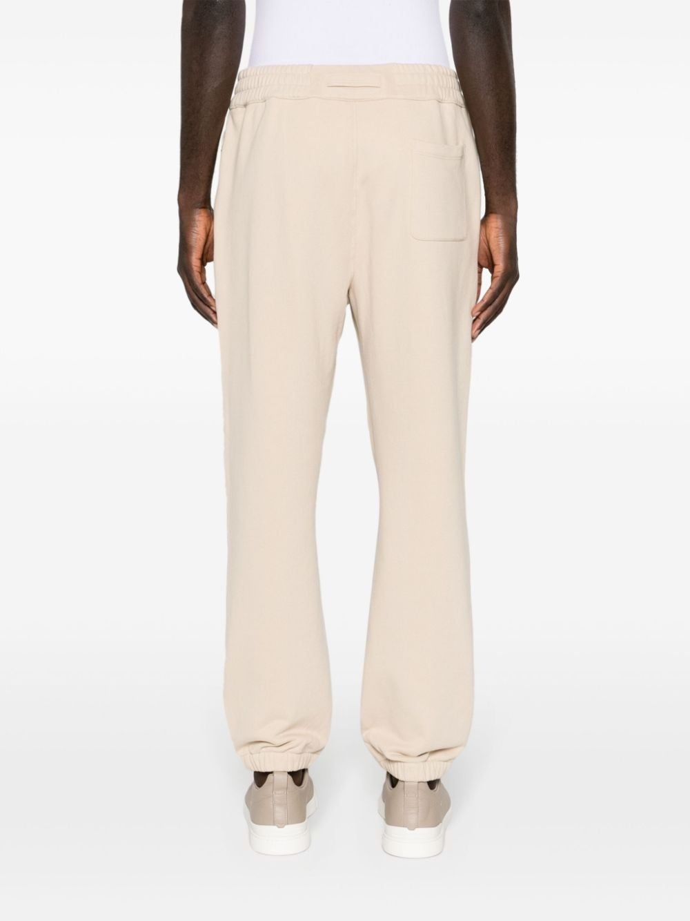 mid-rise cotton track trousers - 4