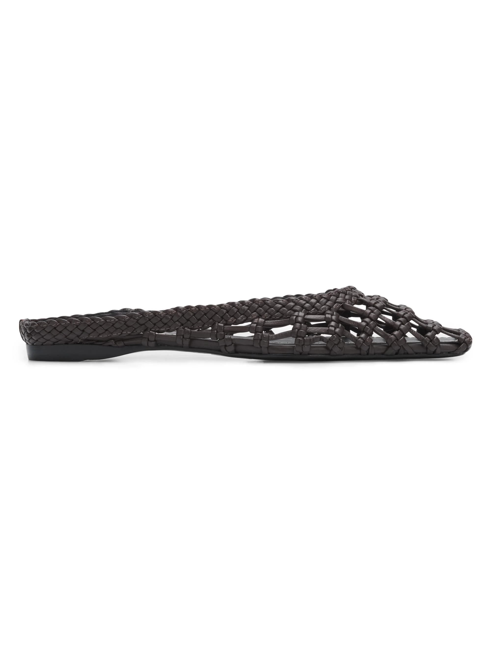 Women's Otto Hand-Knotted Mules - Espresso Open Weave - 1