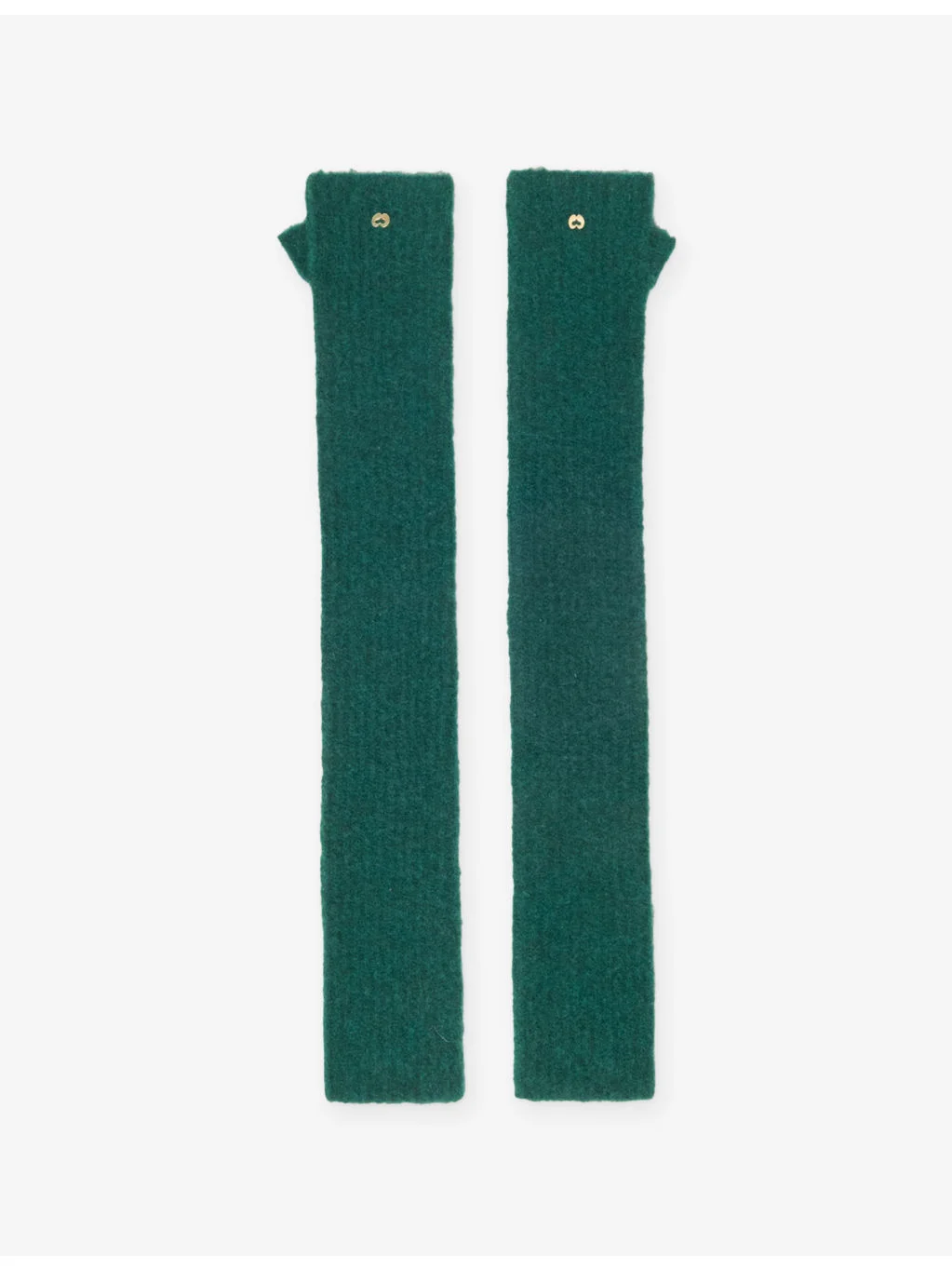 Ribbed Hardware-Embellished Yak-Blend Mittens - 1