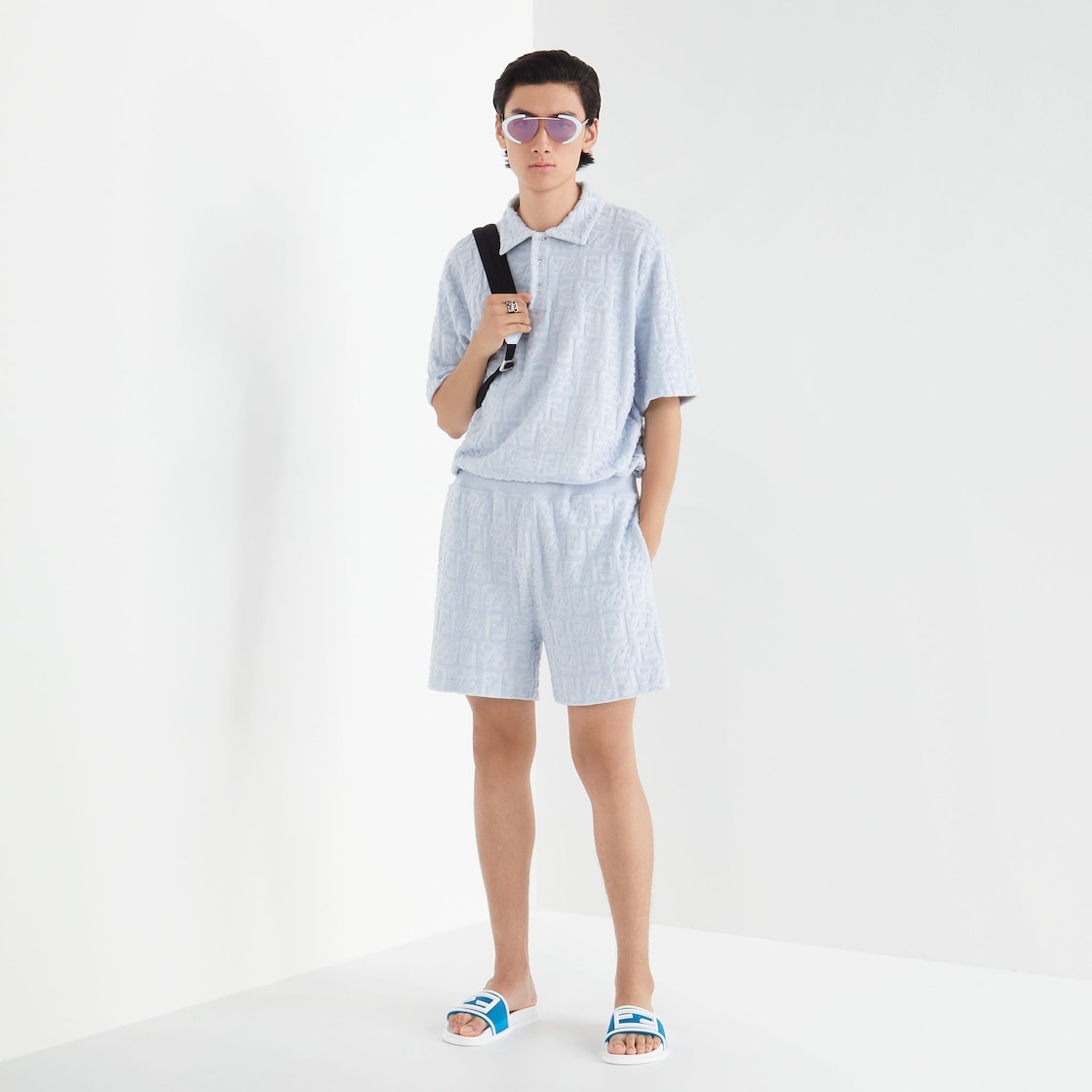 Light blue cotton trousers - 4