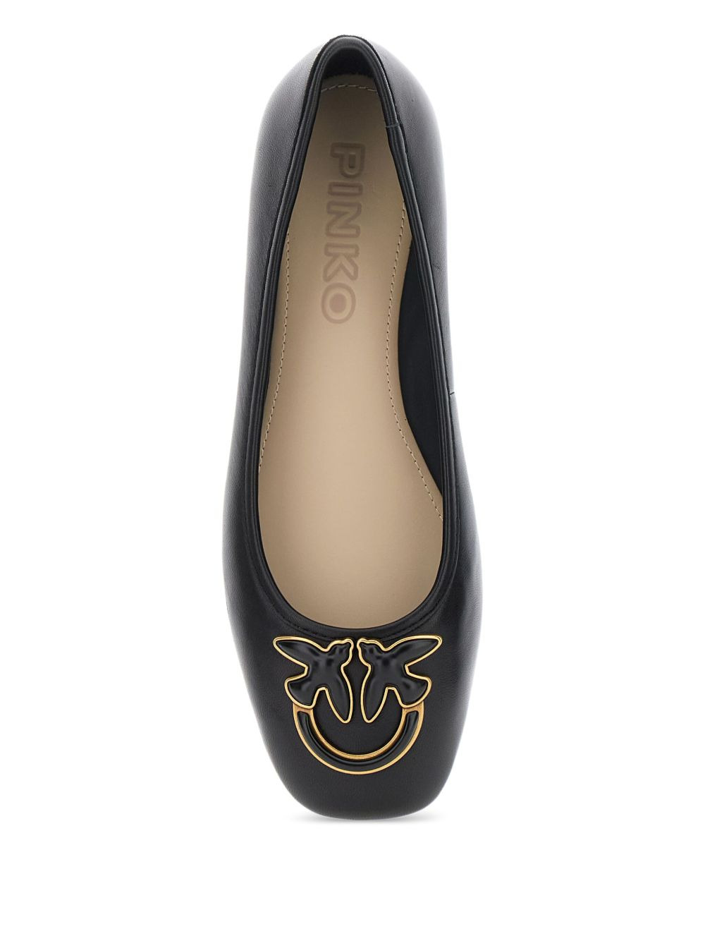 logo-embellished ballerina flats - 4