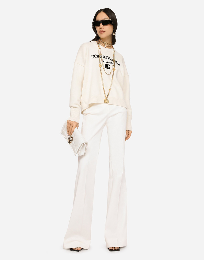 Dolce & Gabbana Cashmere sweater with flocked DG logo outlook
