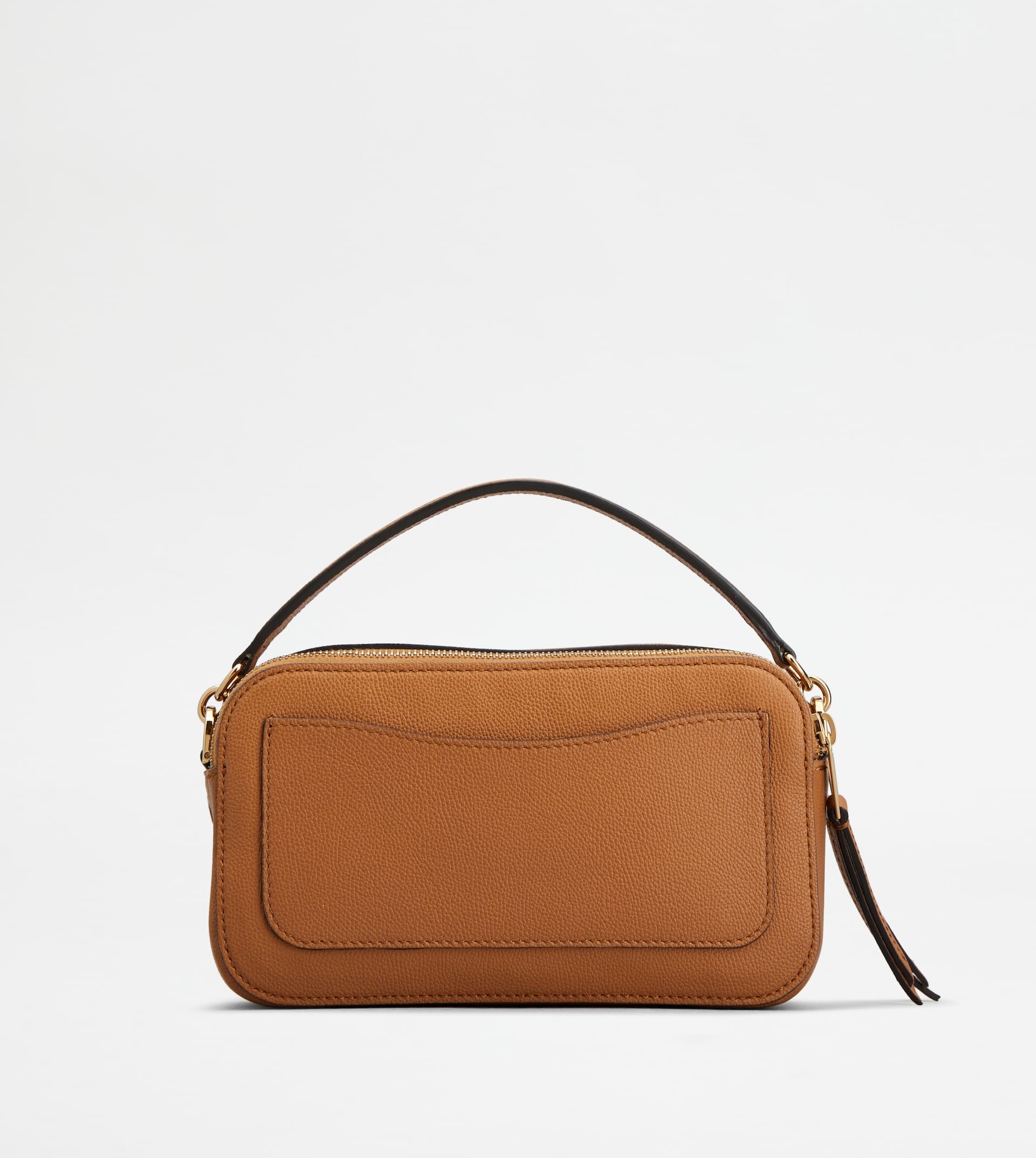 Tod's T TIMELESS CAMERA BAG IN LEATHER MINI - BROWN | REVERSIBLE