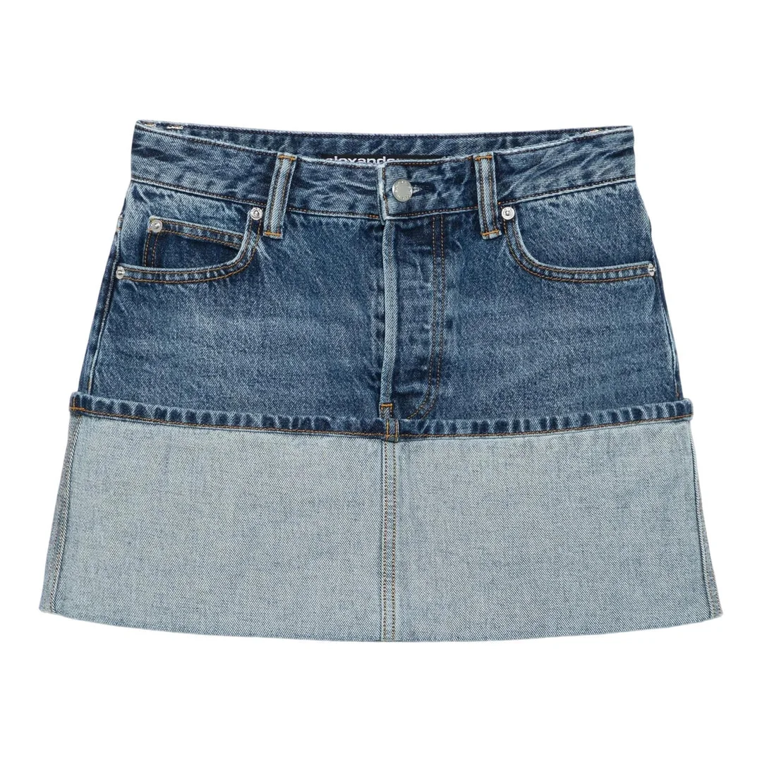 Skirt With Embroidered Turnback - 1