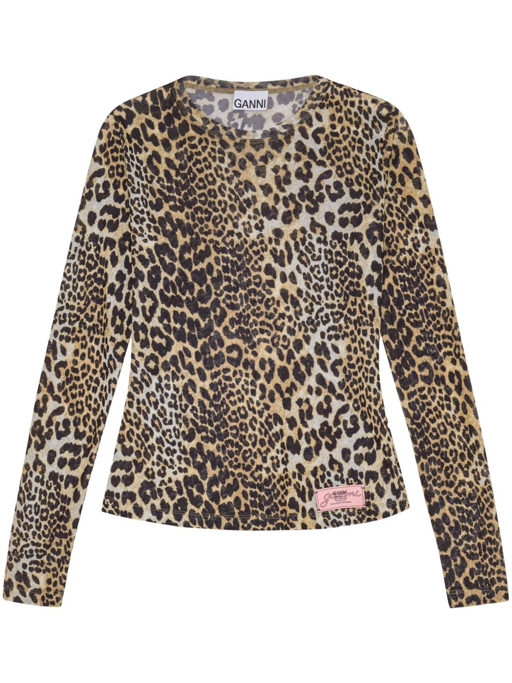 GANNI leopard print T-shirt - 1