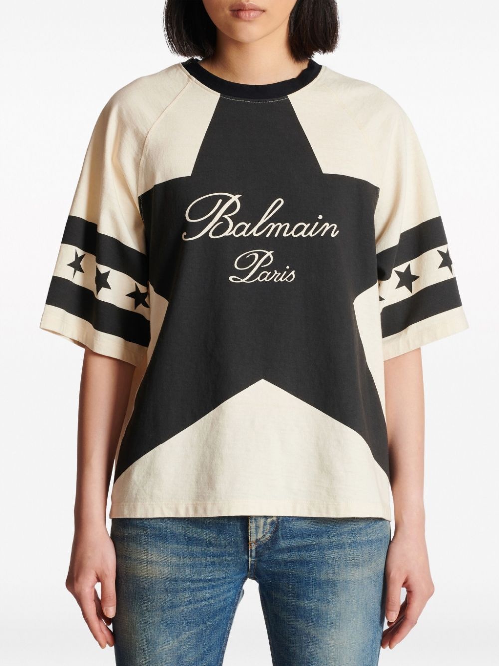 Balmain Logo Cotton T Shirt - 2
