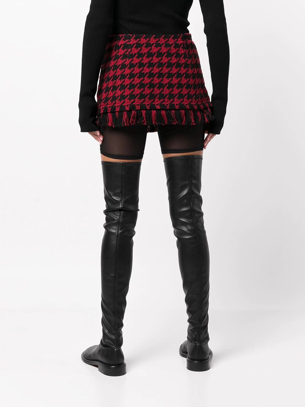 houndstooth-pattern mini skirt - 4