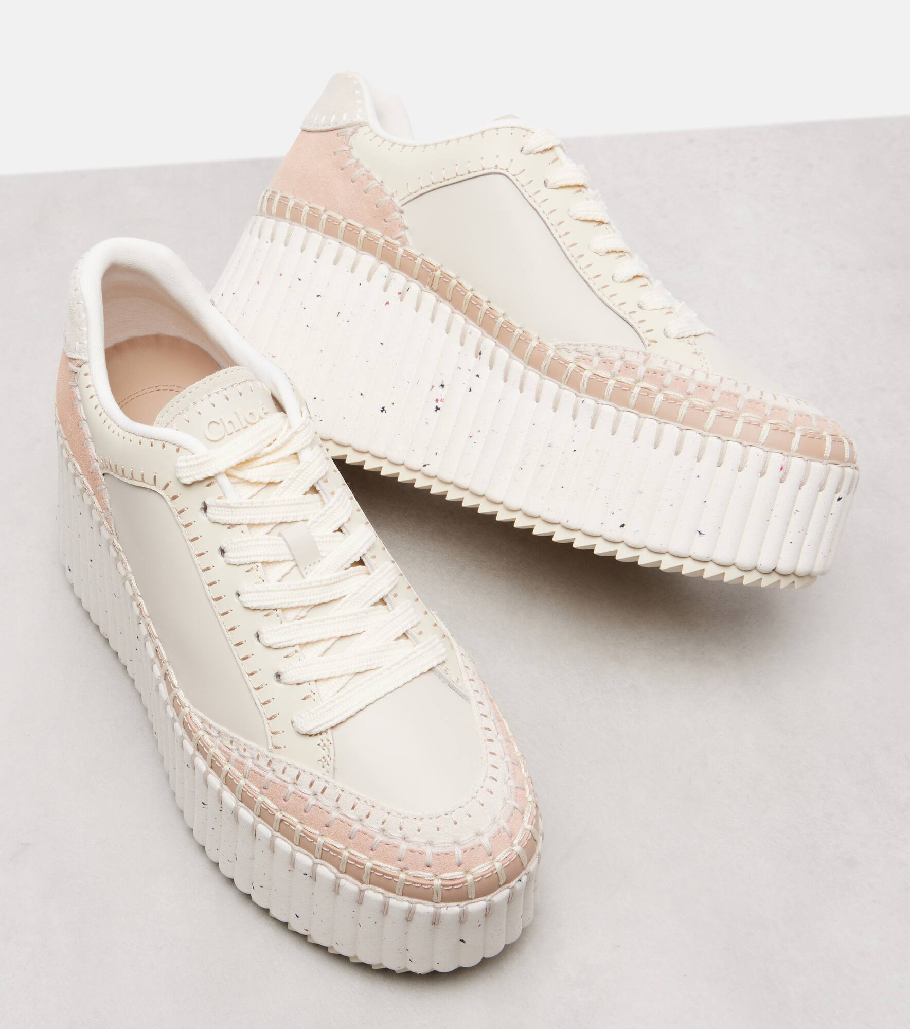 Nama leather wedge sneakers - 5