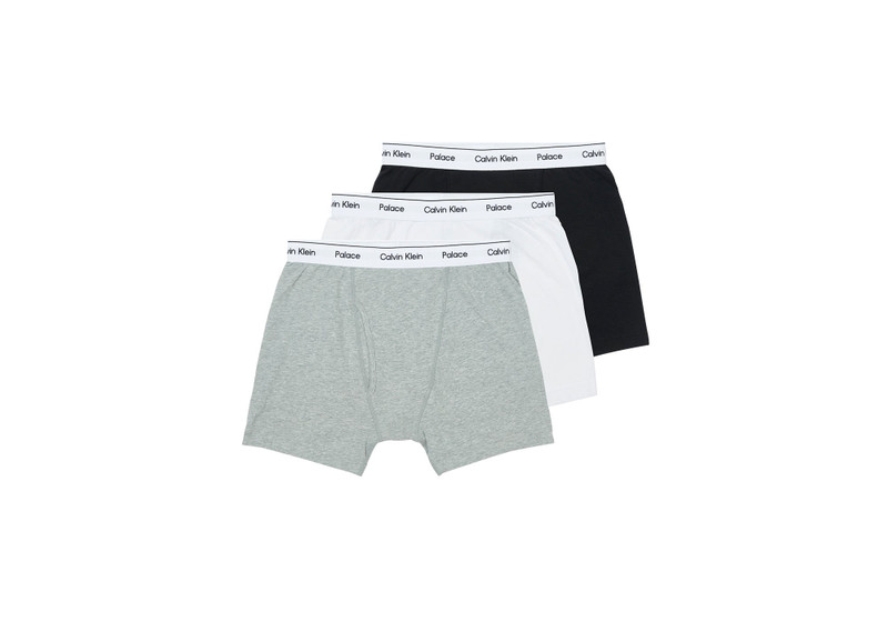 CK1 PALACE BOXER BRIEFS 3PK CLASSIC WHITE / LIGHT GREY HEATHER / BLACK 1
