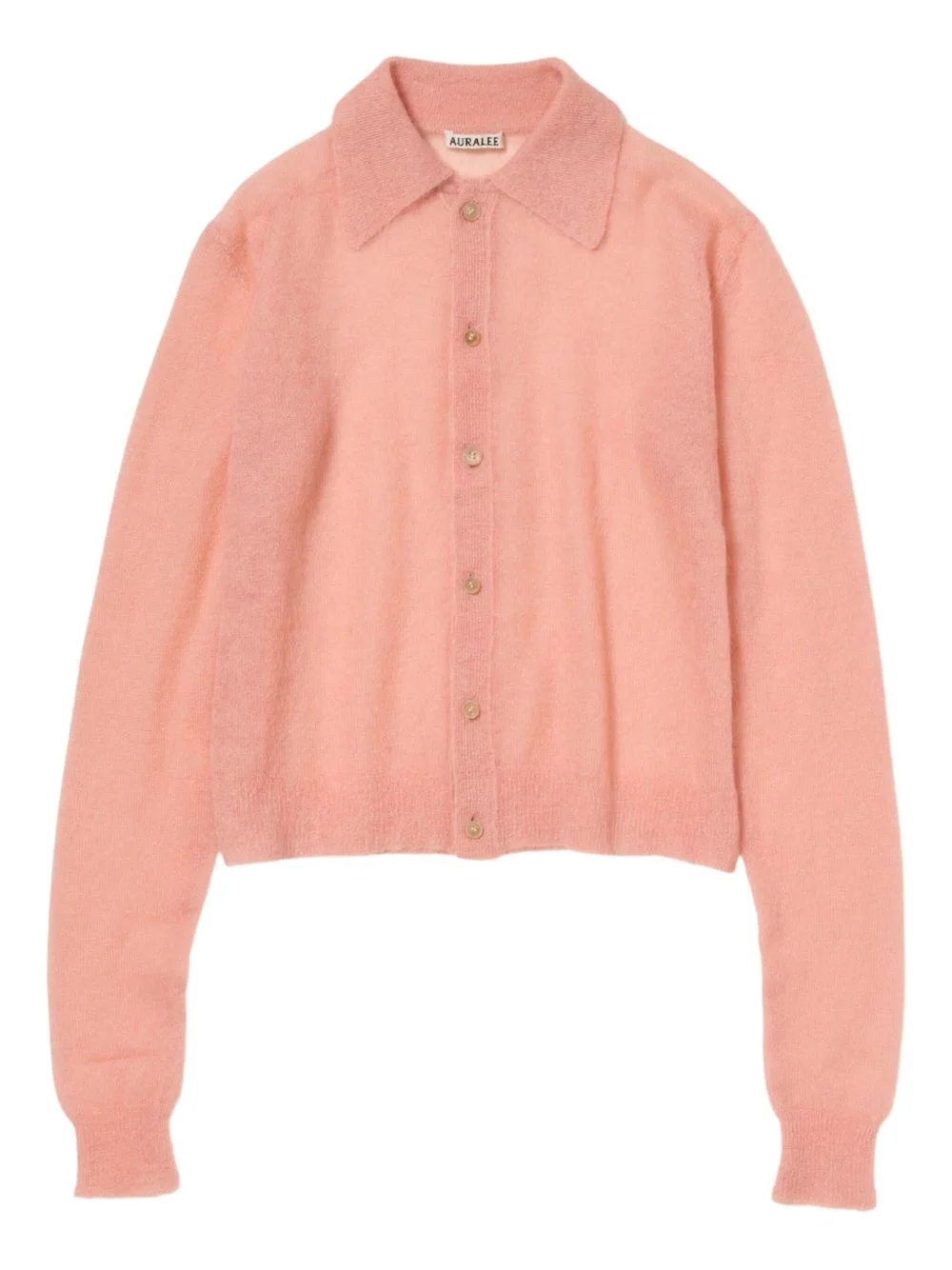 collared mohair cardigan - 1