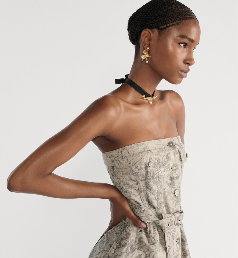 Mid-Length Belted Bustier Dress 4