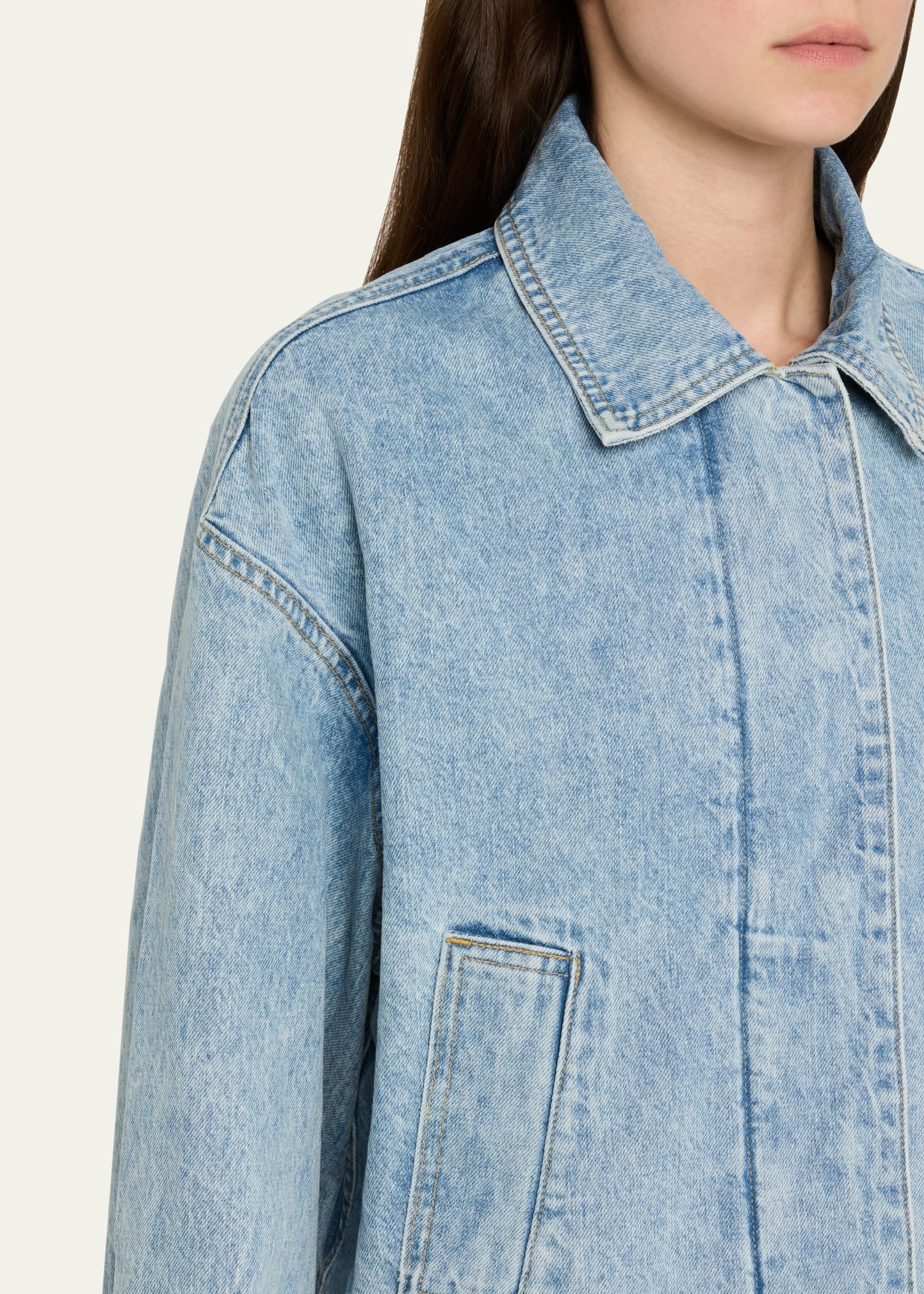Everli Cropped Denim Jacket - 5
