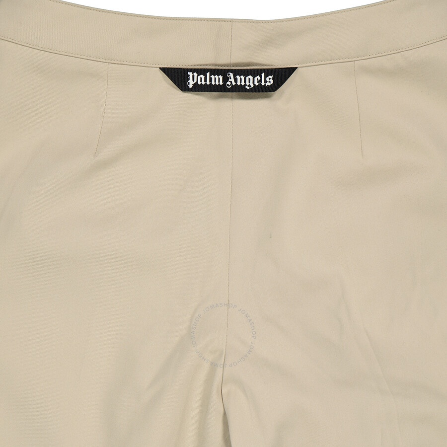 Palm Angels Ladies Beige Straight-leg Panelled Two-tone Trousers - 6
