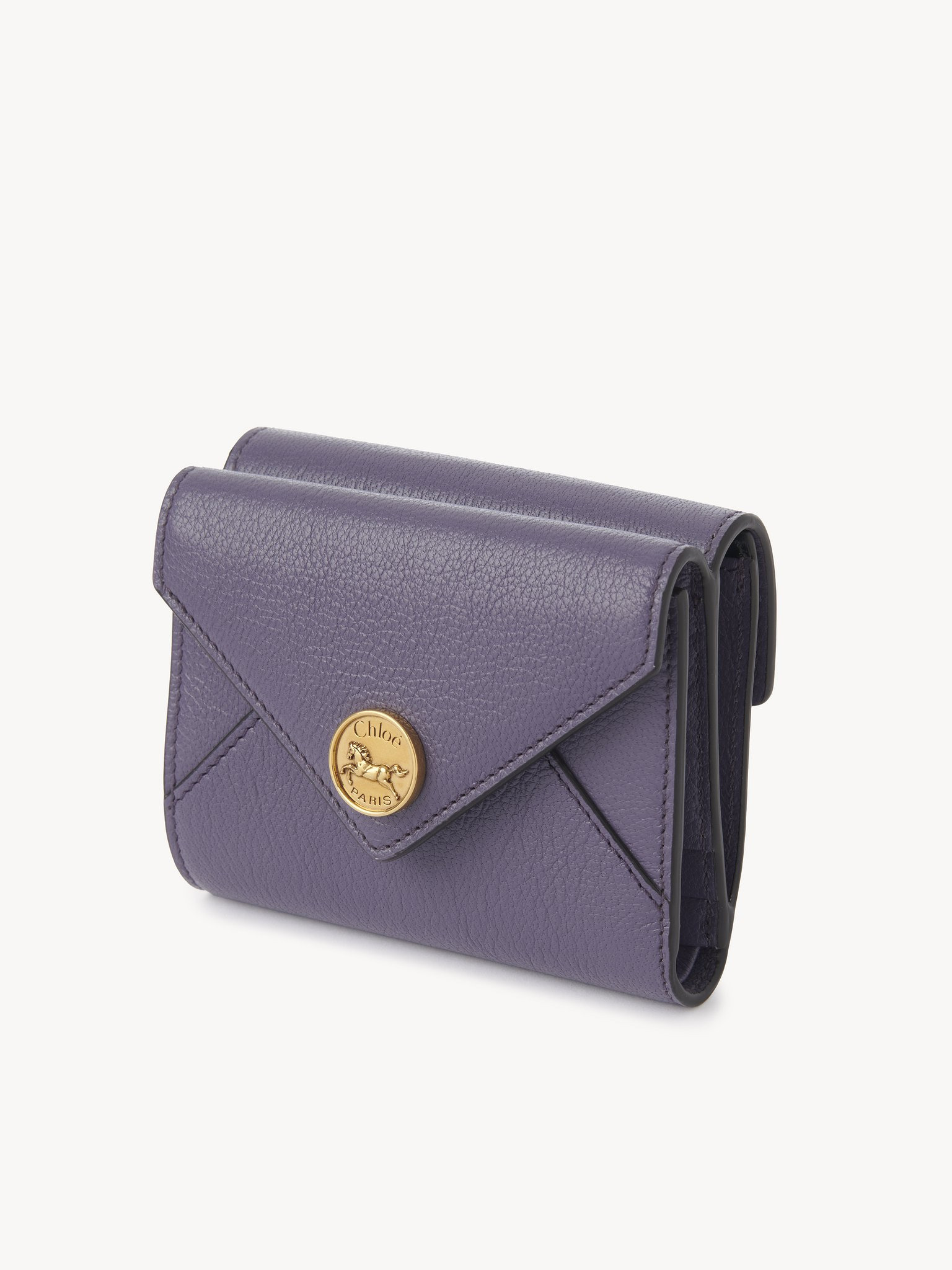SMALL ENVELOPE TRI-FOLD IN GRAINED LEATHER - 2