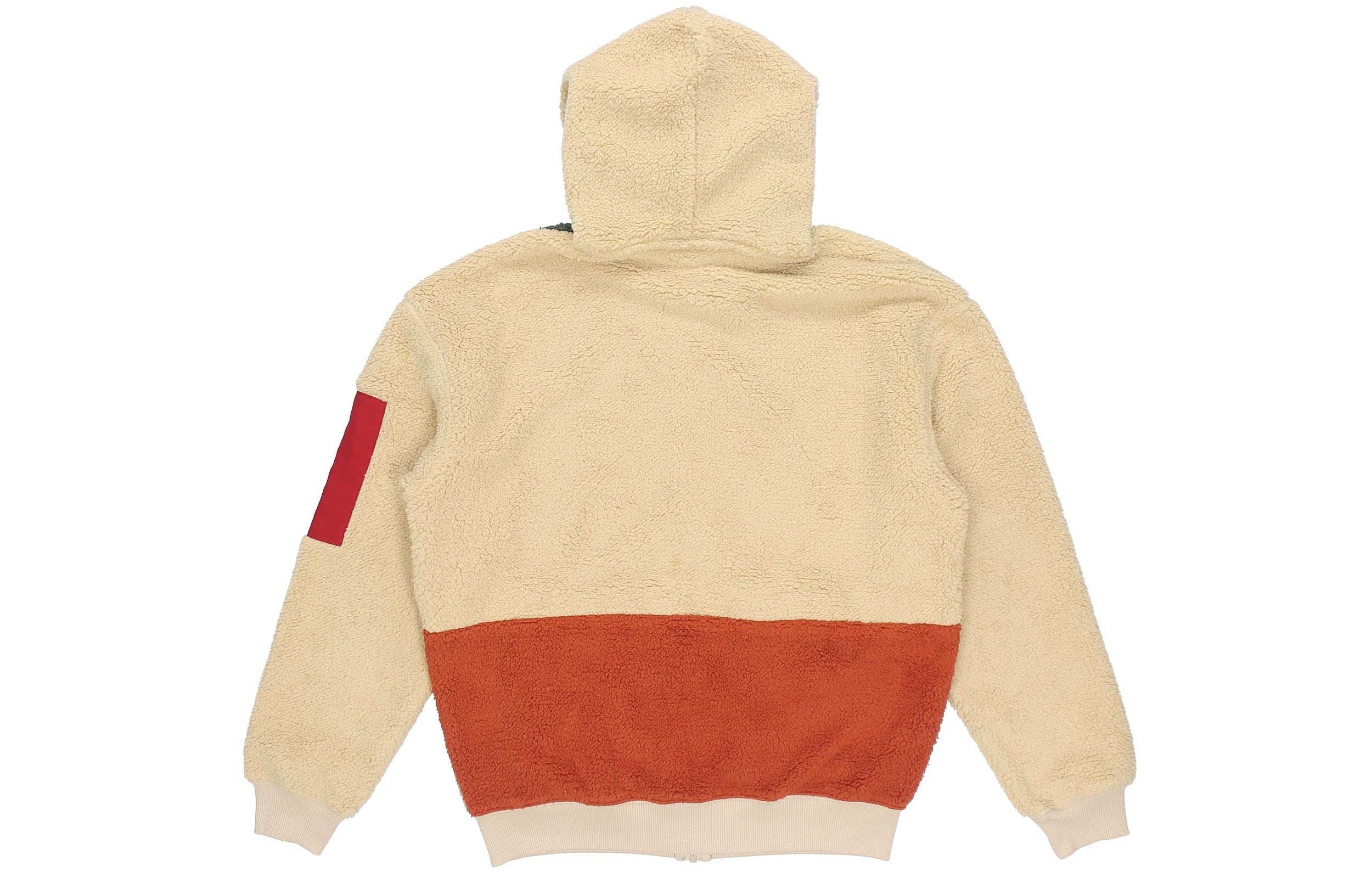 Puma Retro Block Sherpa Full-Zip Hoodie 'Beige Red Green' 530711-12 - 2